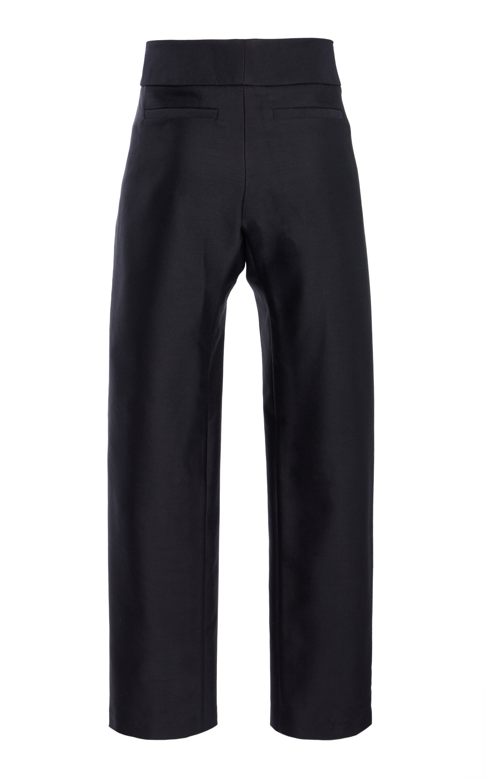The Phoenix Low-Rise Wool-Silk Mikado Barrel-Leg Pants black - 2