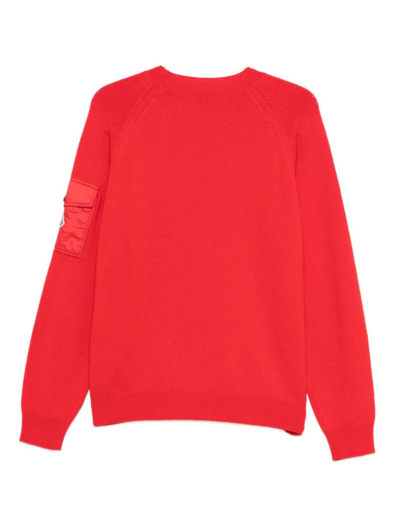 Moncler sleeve-pocket crew-neck sweater outlook
