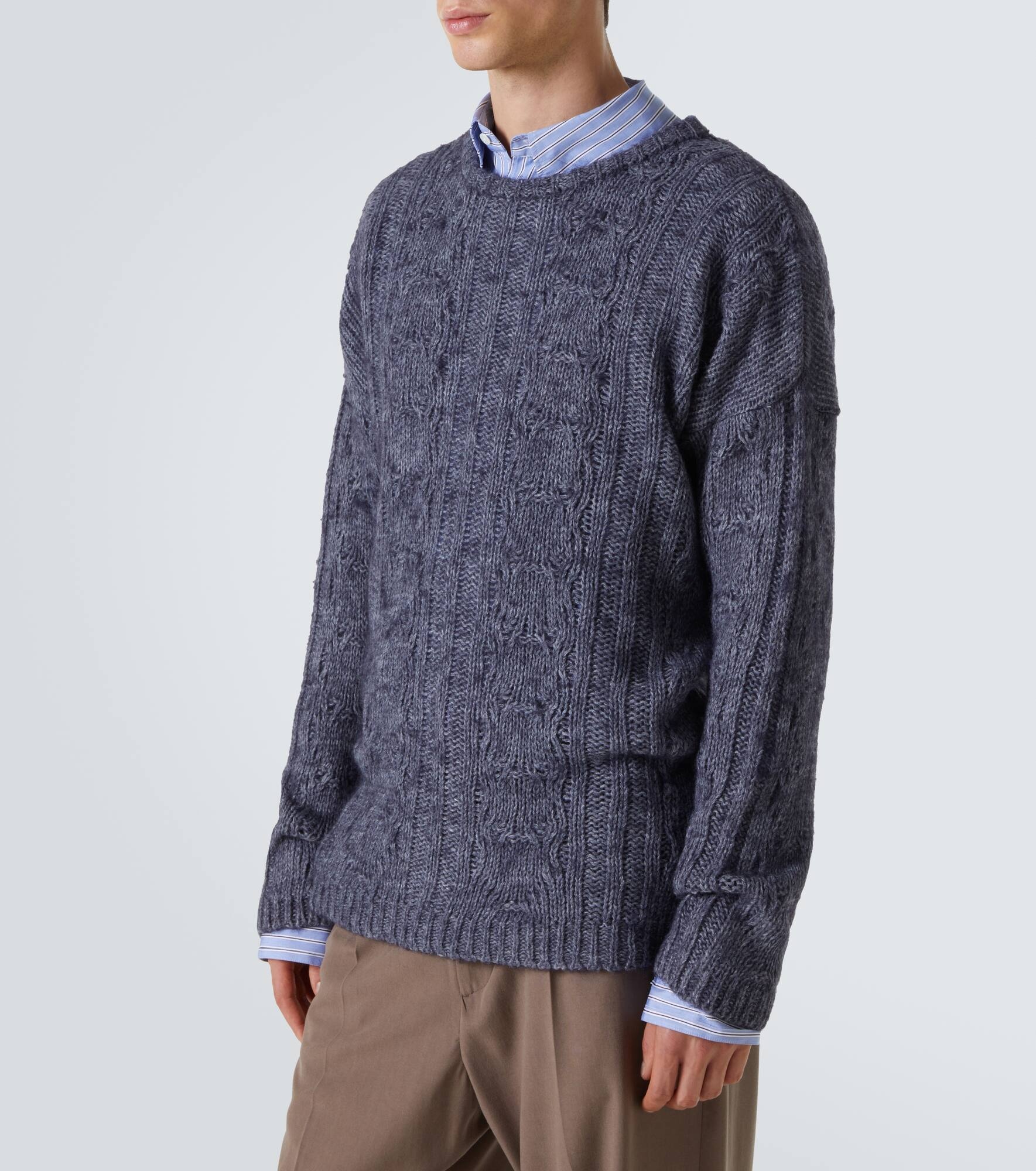 Popover cable-knit wool-blend sweater - 3
