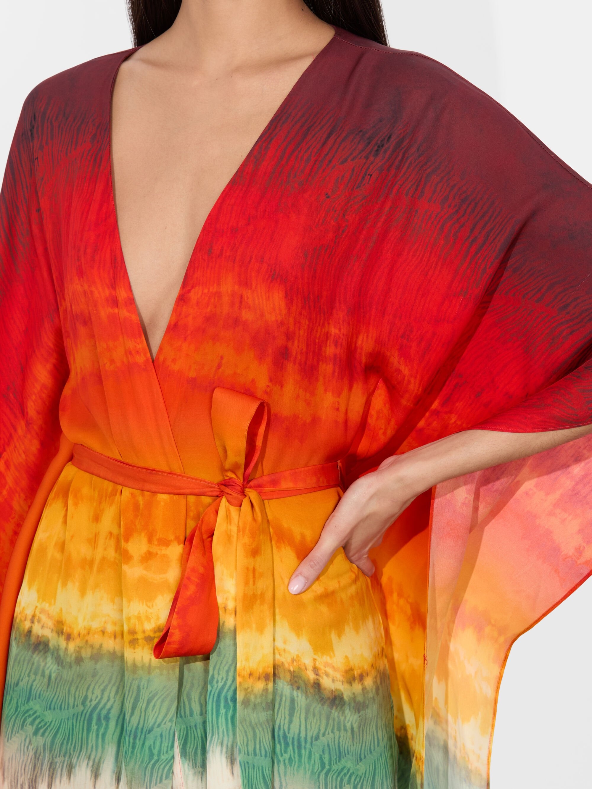 MARVA BELTED MINI KAFTAN - 6