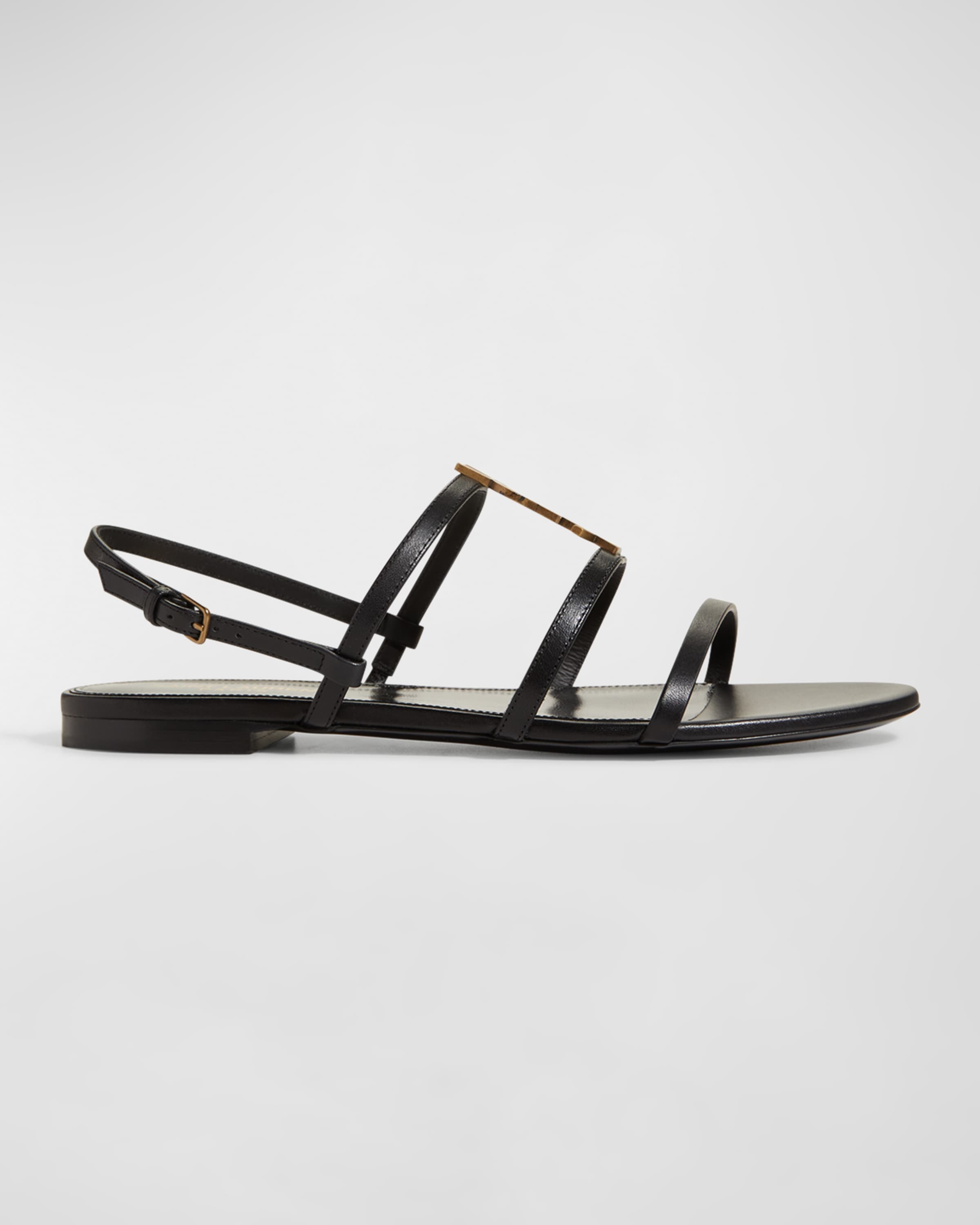 Cassandra Calfskin YSL Slingback Sandals - 1