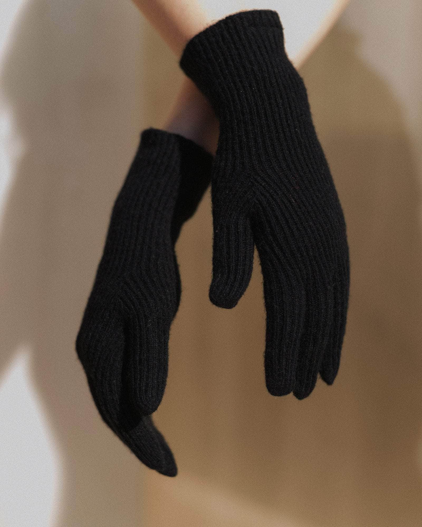 Ribbed Gloves - Recycled Cashmere Rib - 2