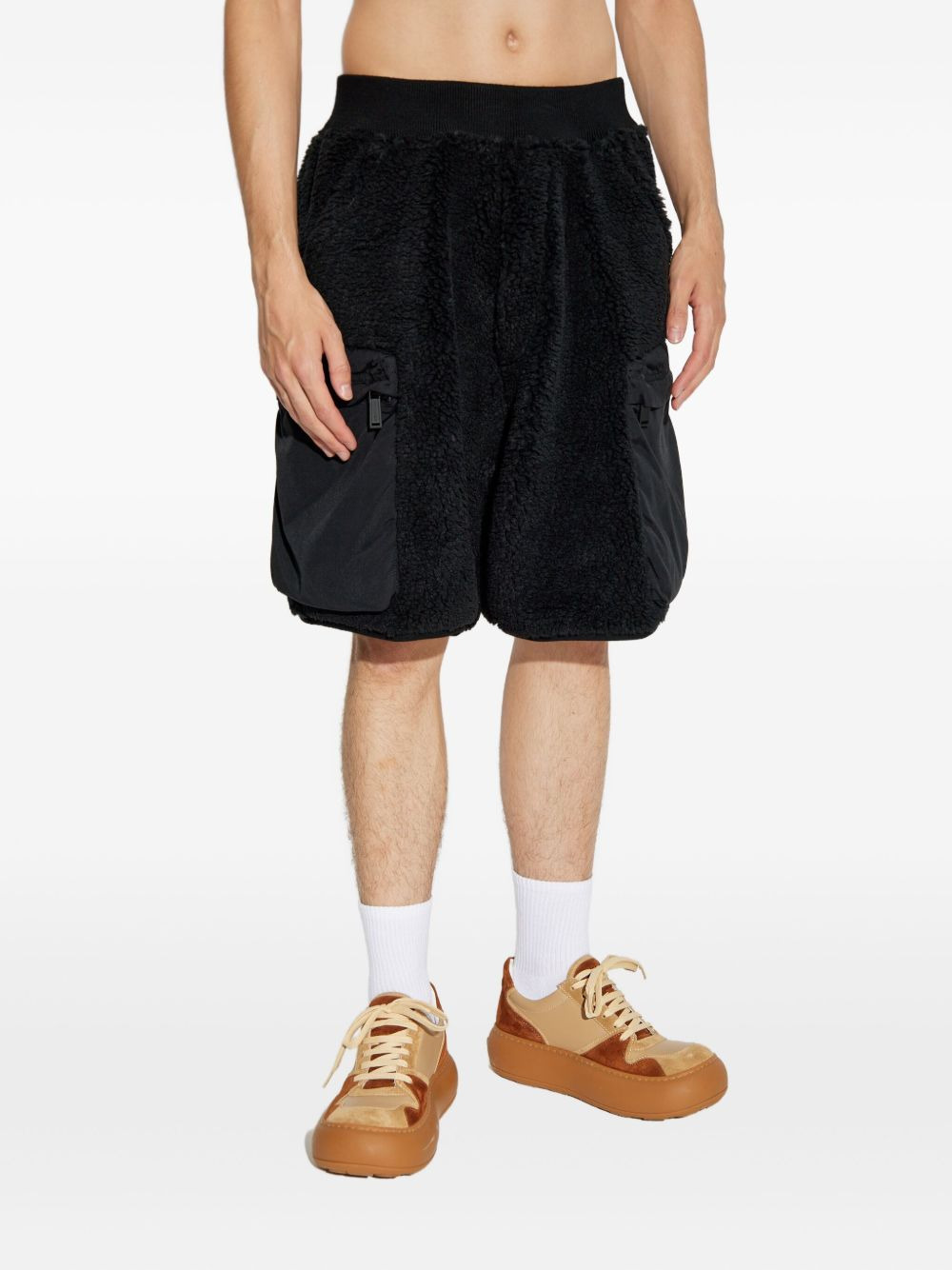 fleece cargo shorts - 3