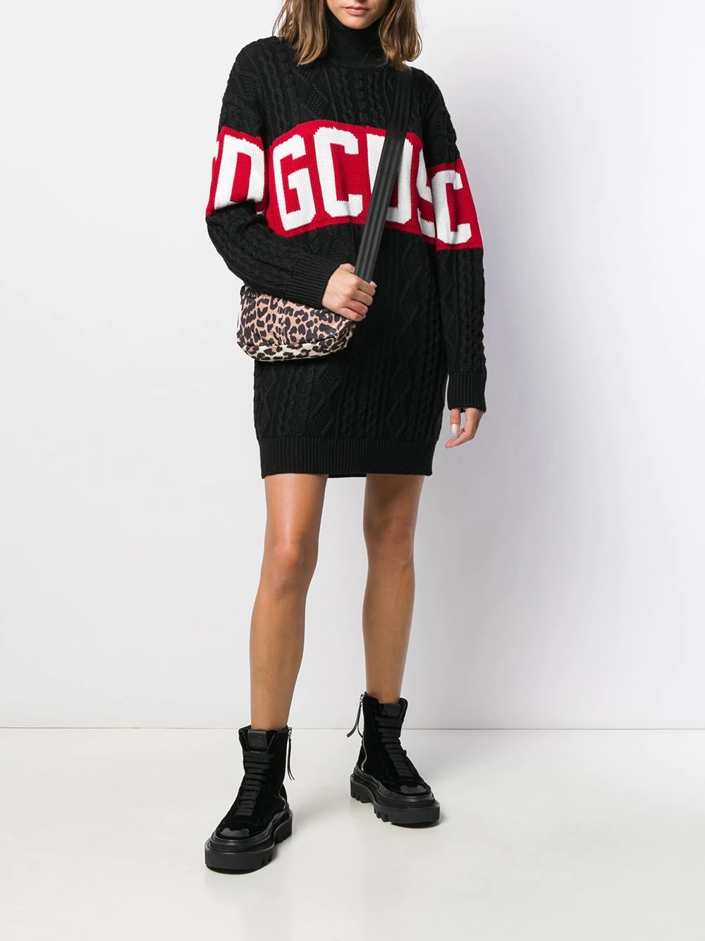 logo print oversized sweater - 2