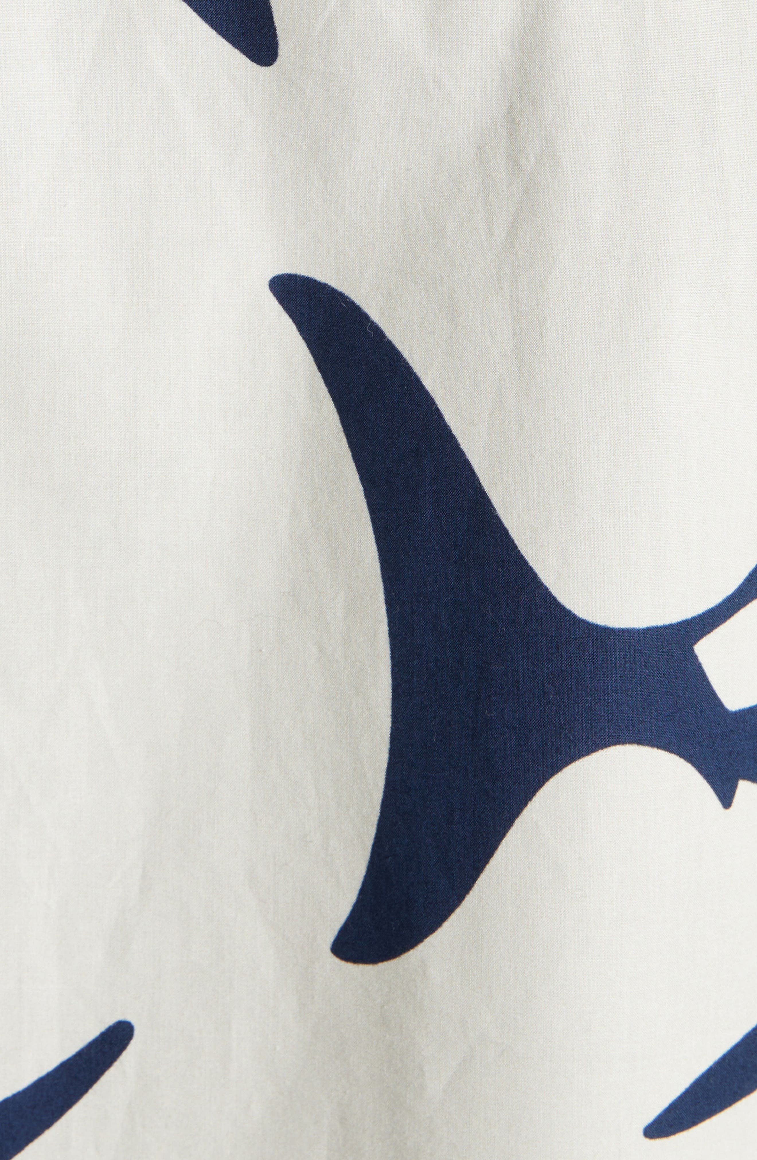 Moncler Shark Print Cotton Snap-Up Shirt in Blue at Nordstrom - 5