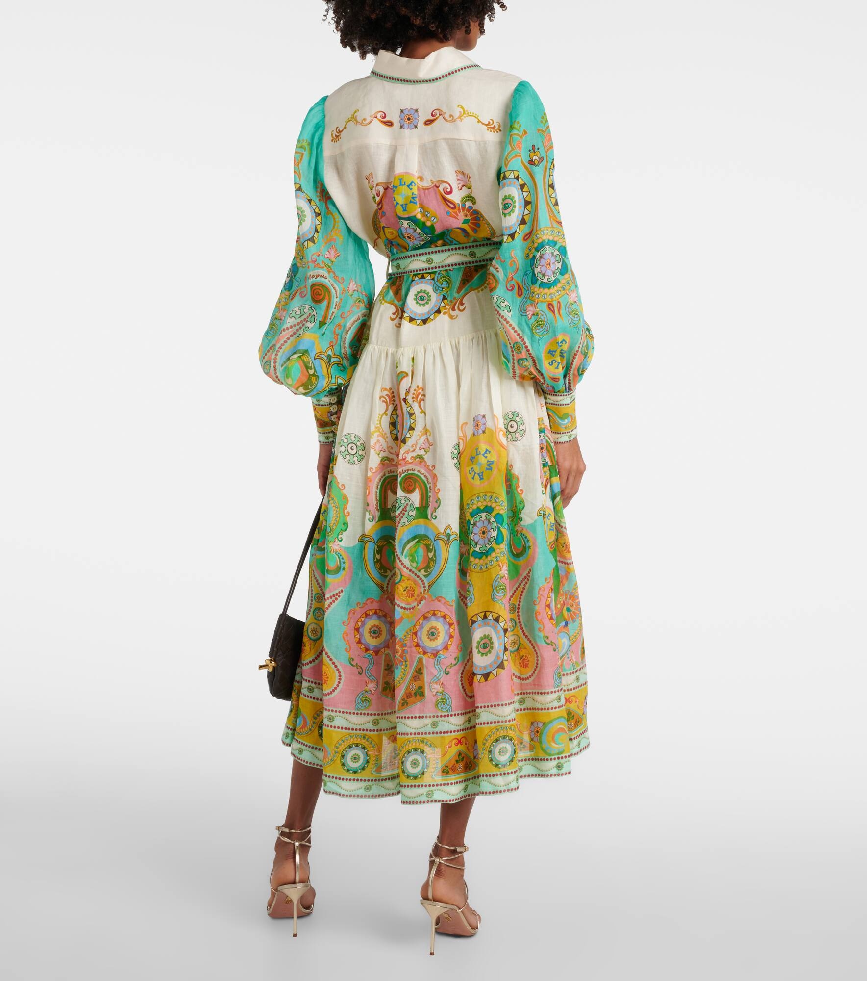 Pinball printed ramie shirt dress - 3