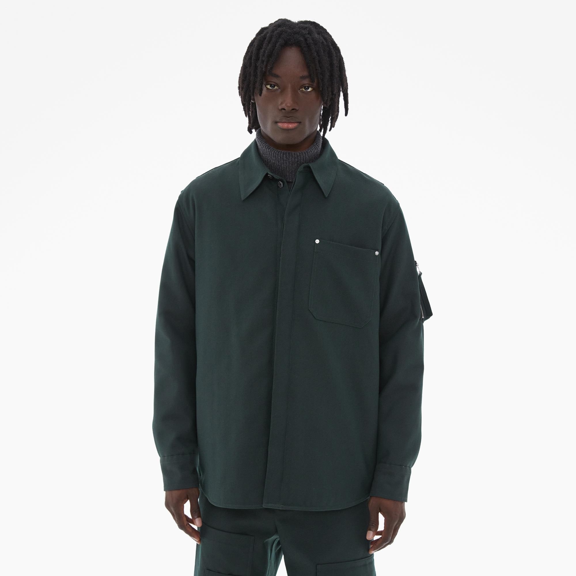 WOOL GABARDINE SHIRT JACKET - 3