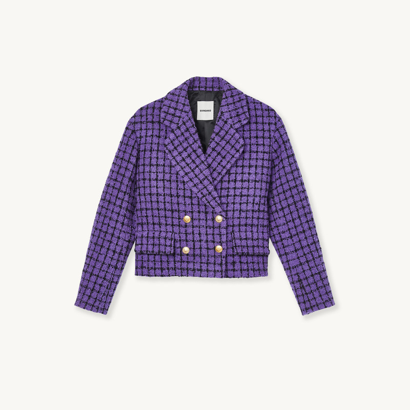 Cropped tweed jacket - 1