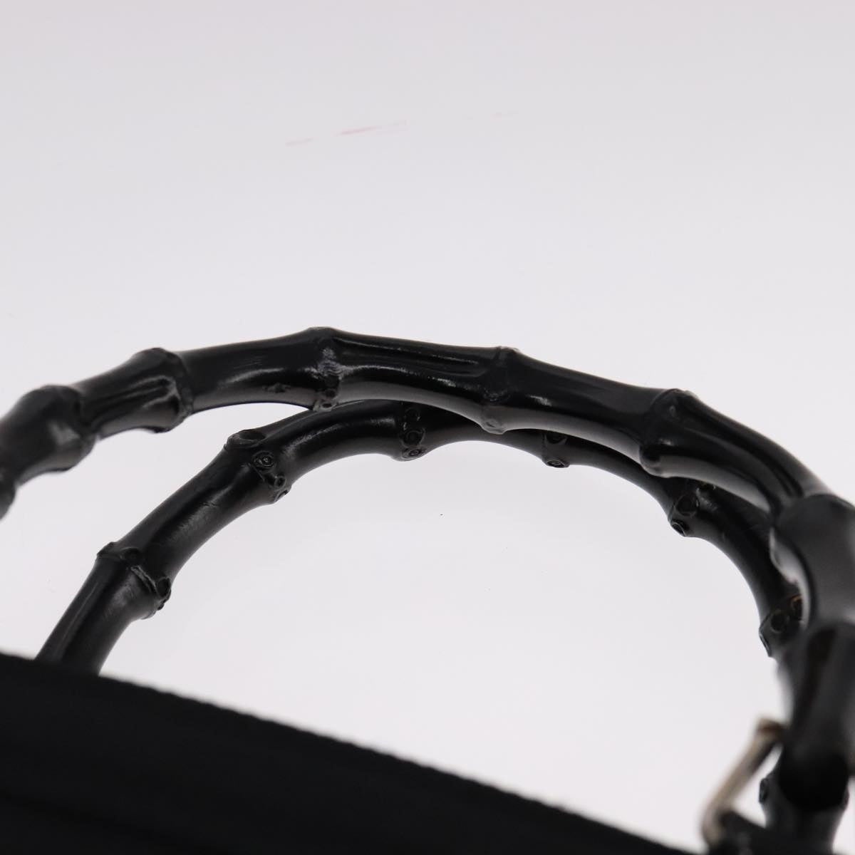 GUCCI Bamboo Hand Bag Nylon Black Silver 000 1998 000 1998 - 8