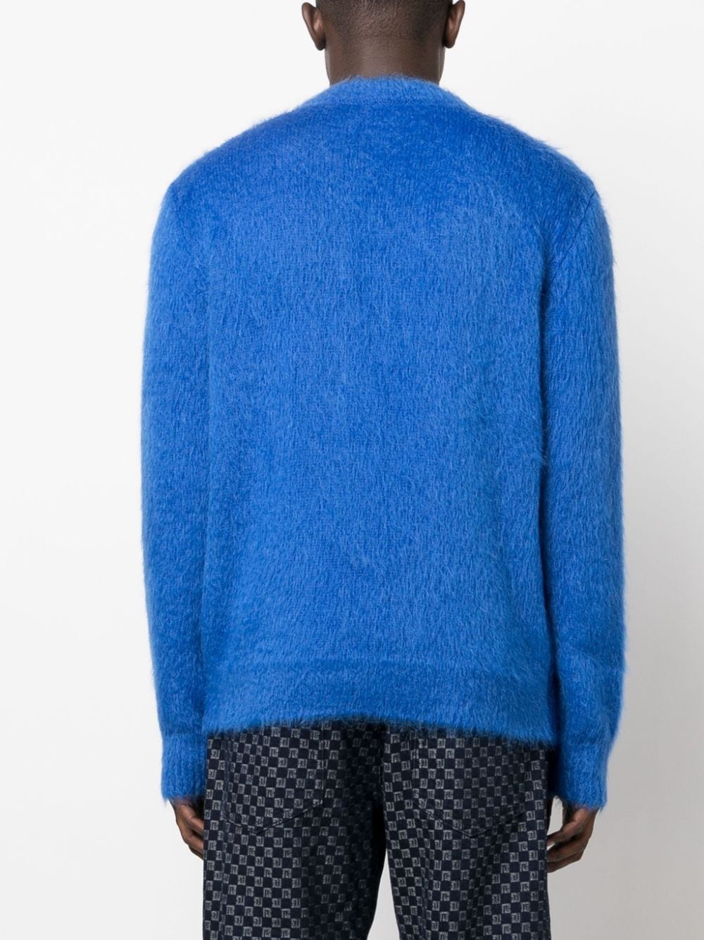 logo-print brushed-finish jumper - 4