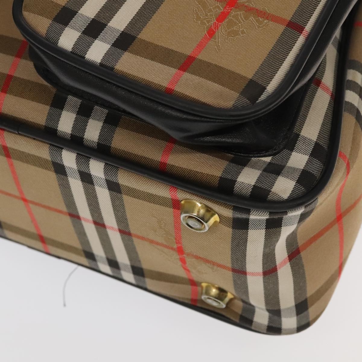 Burberry Nova Check Hand Bag Canvas Beige - 15