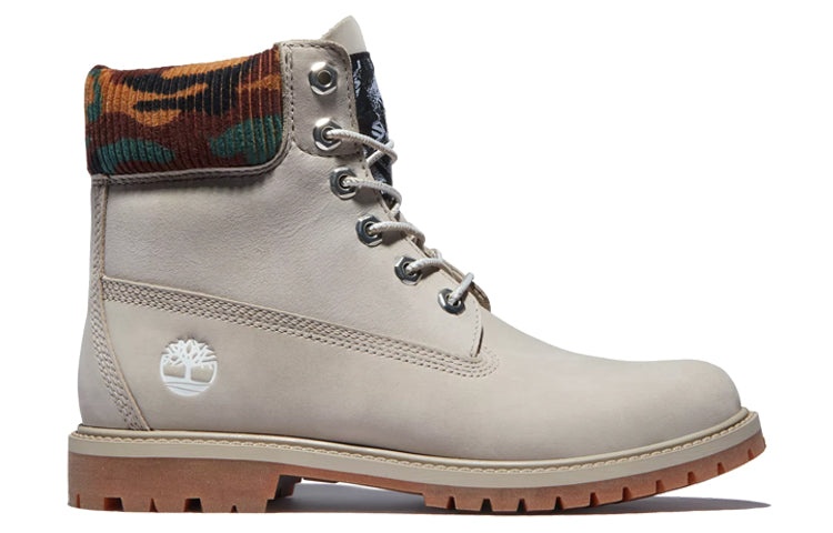 (WMNS) Timberland Heritage 6 Inch Waterproof Boots 'Beige Nubuck with Camo' A2M83K51 - 2
