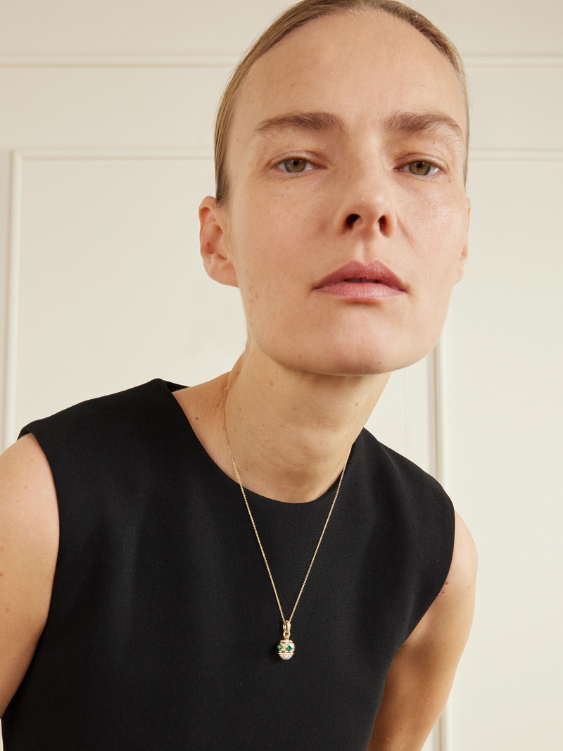 DAVID YURMAN 18-karat Gold, Diamond And Emerald Pendant outlook