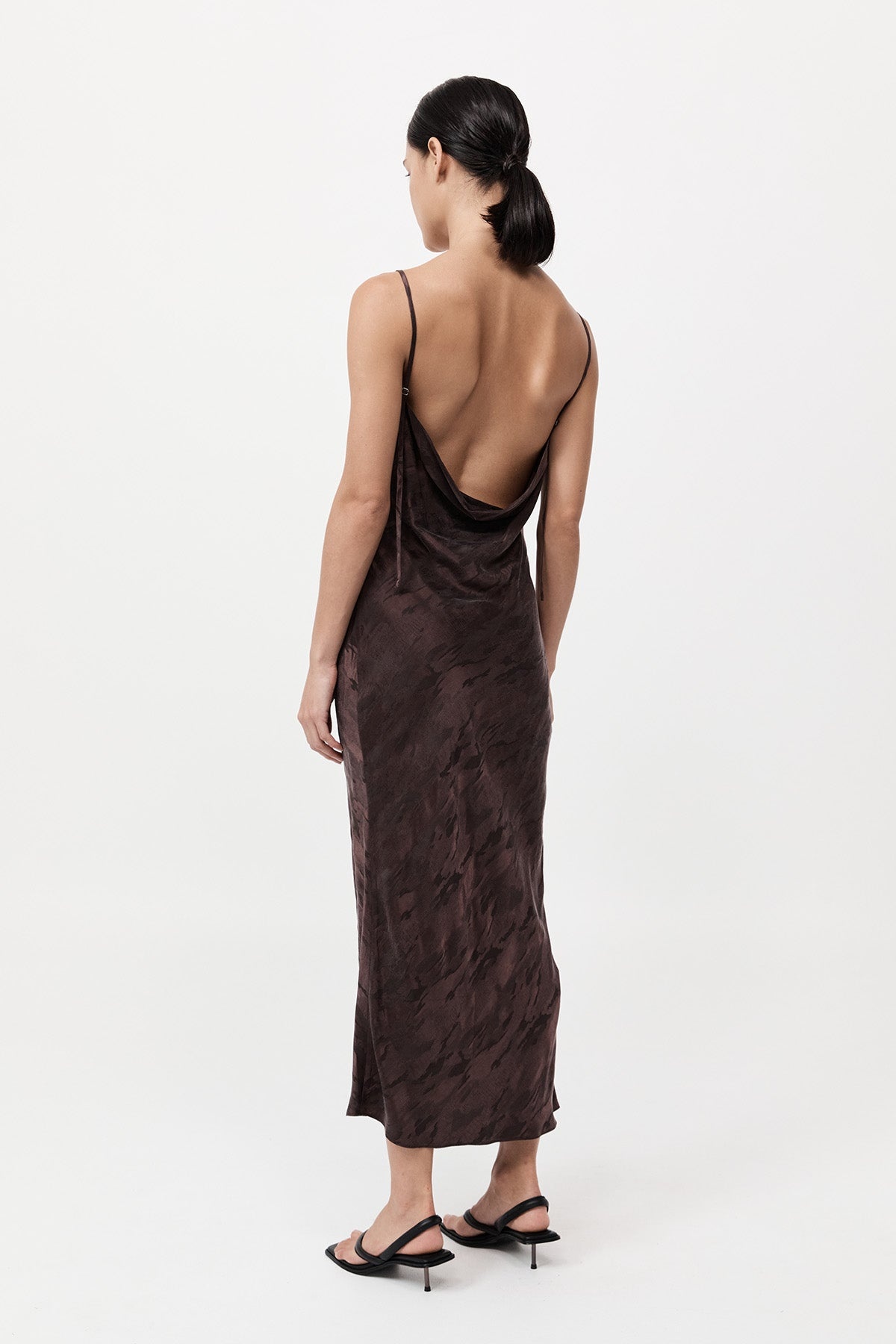 Bias Slip Dress - Chocolate Plum - 5