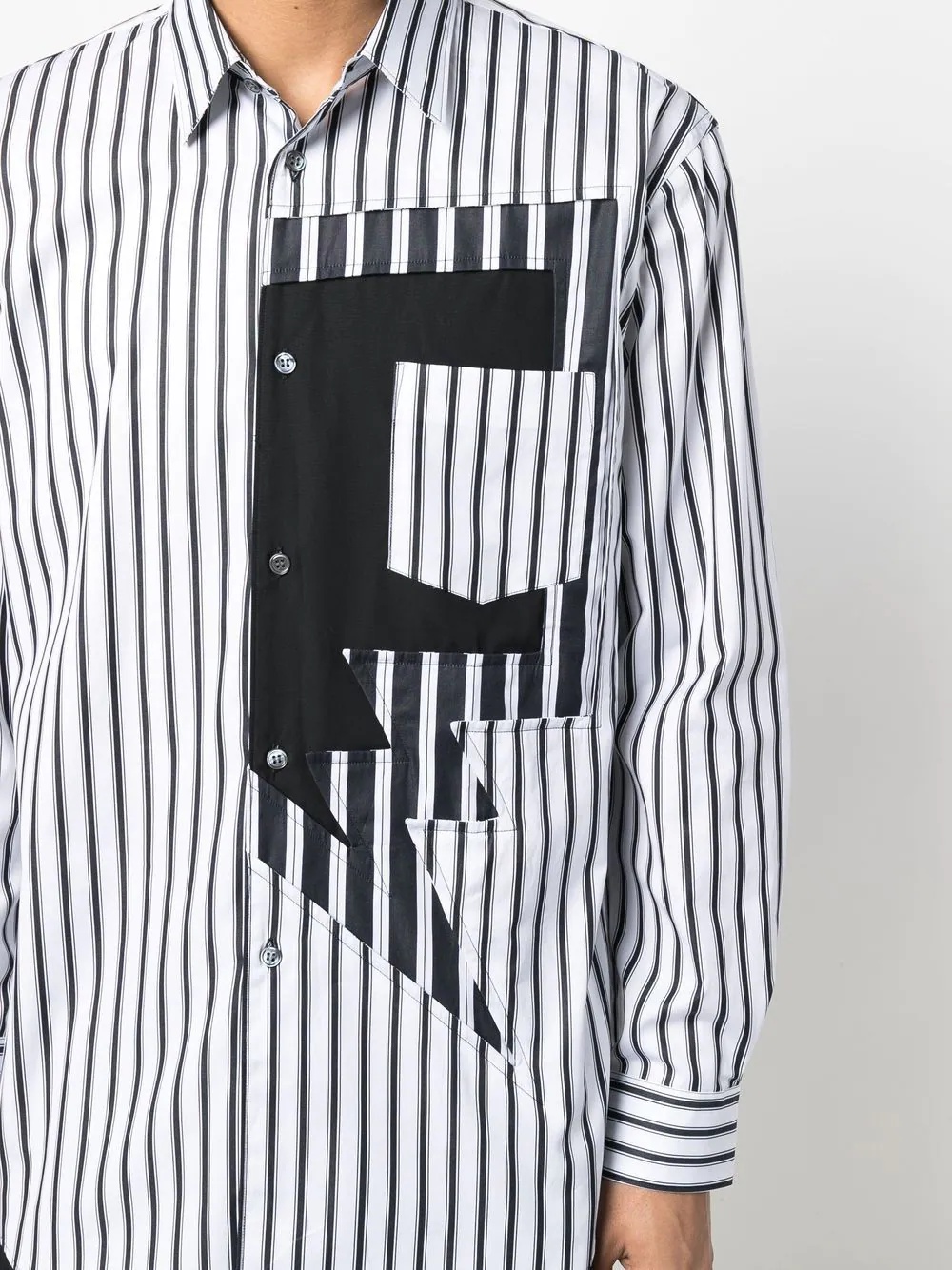 graphic-print striped shirt - 5