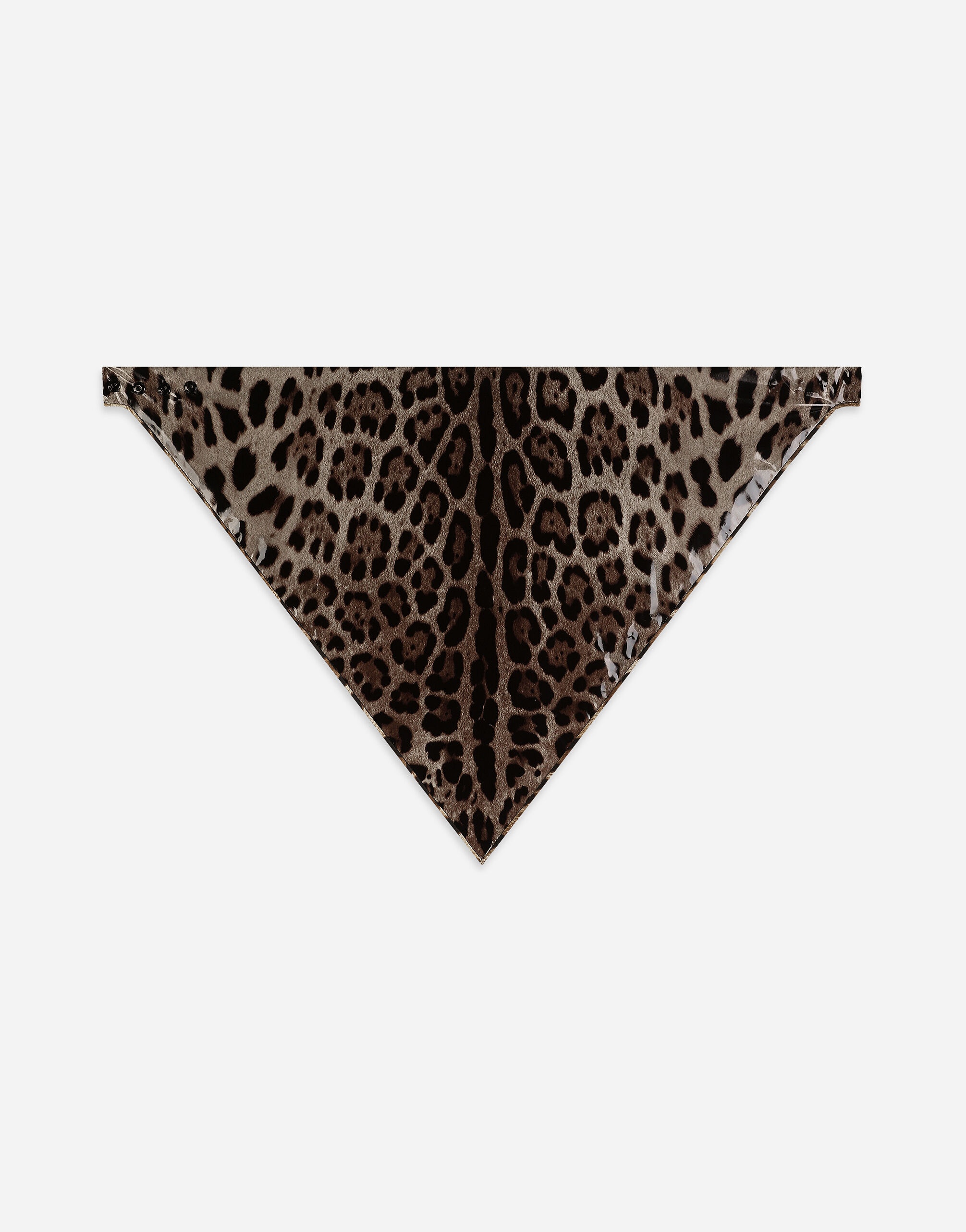Leopard-print coated satin triangle veil - 2