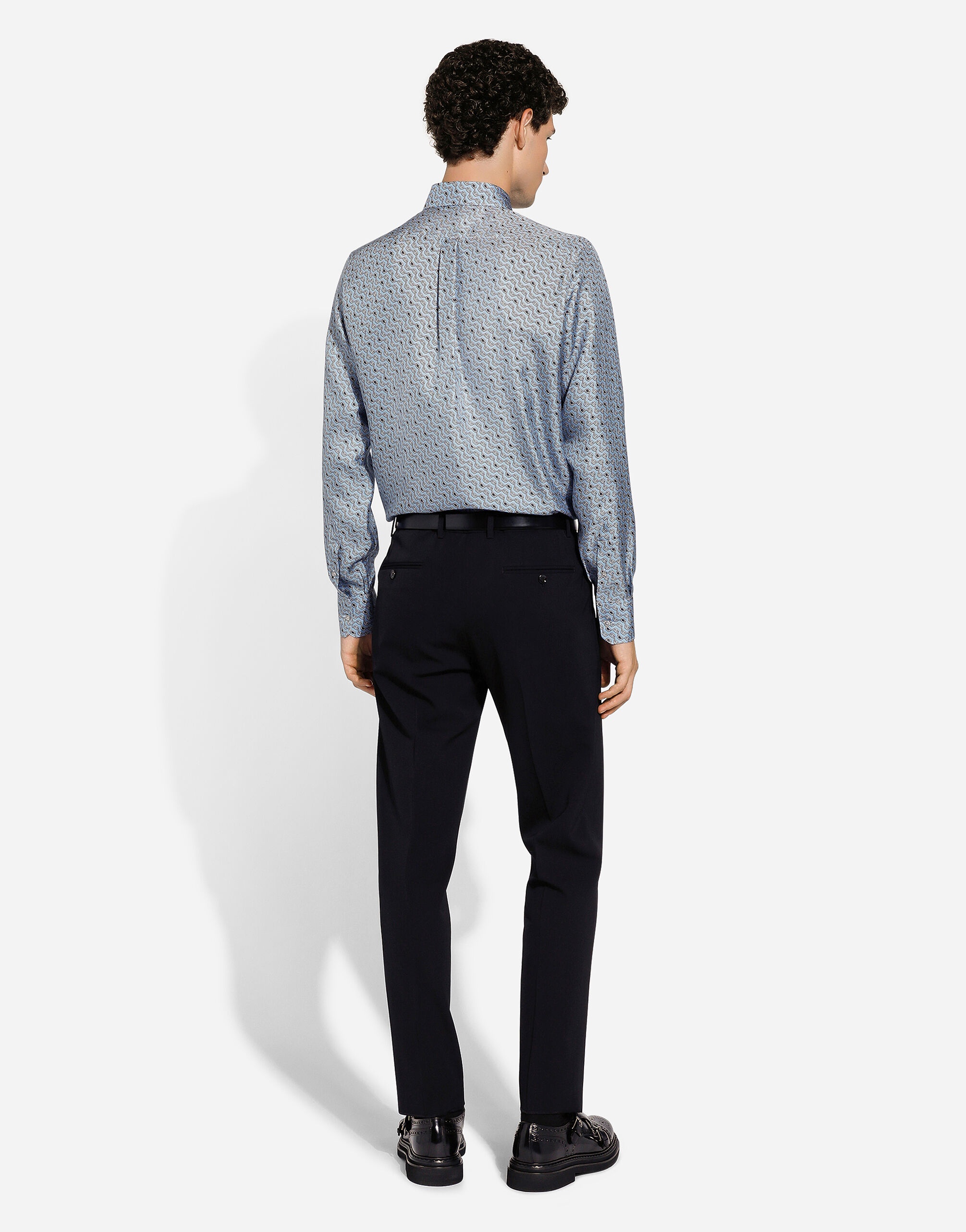Silk Martini-fit shirt with tie print - 3