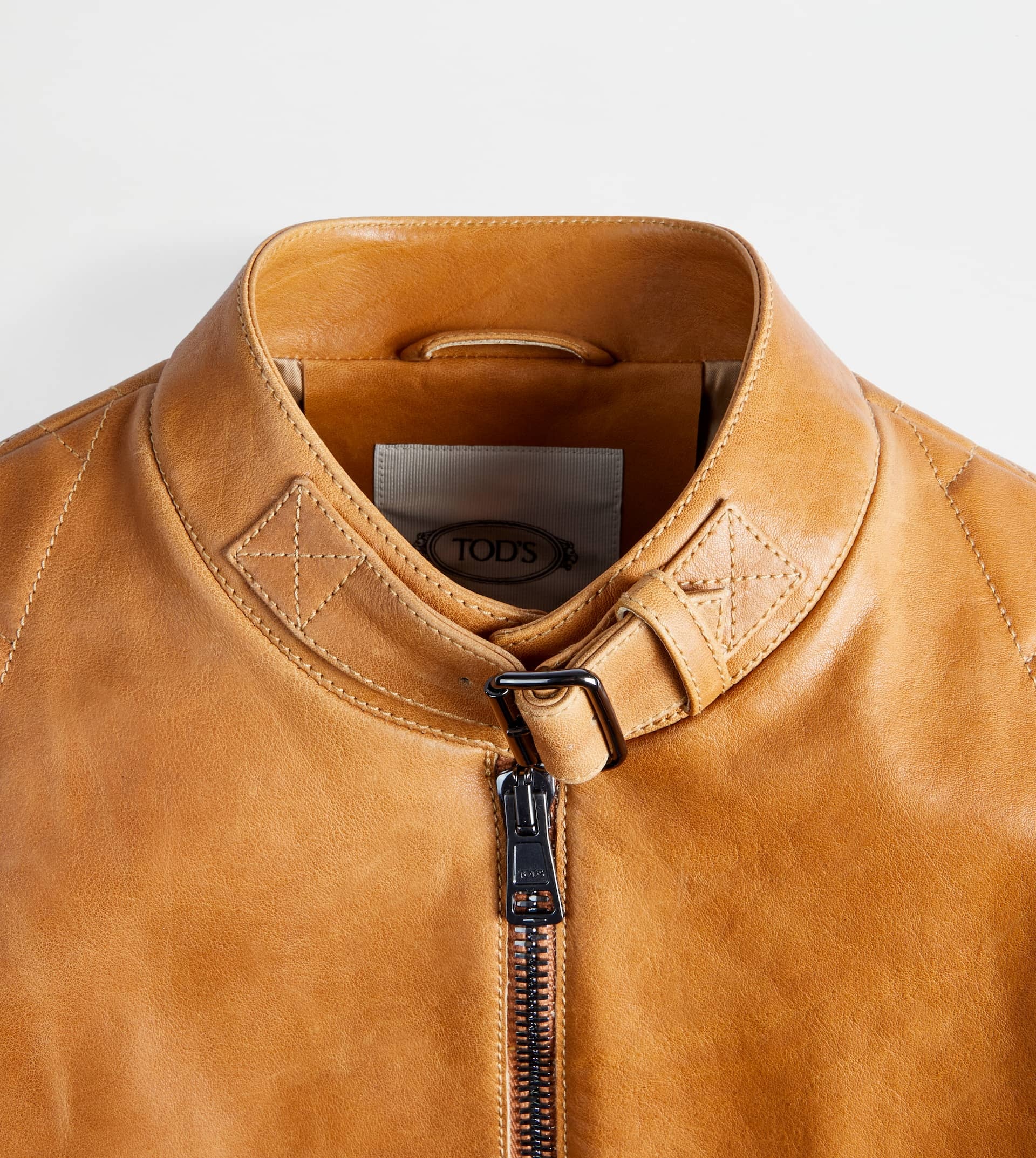 TOD'S BIKER IN LEATHER - BROWN - 9