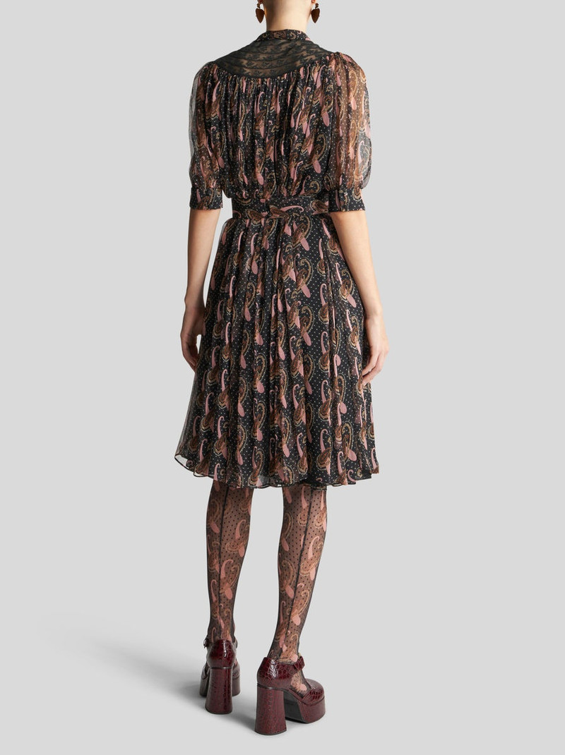 PAISLEY CREPON MINI DRESS 4