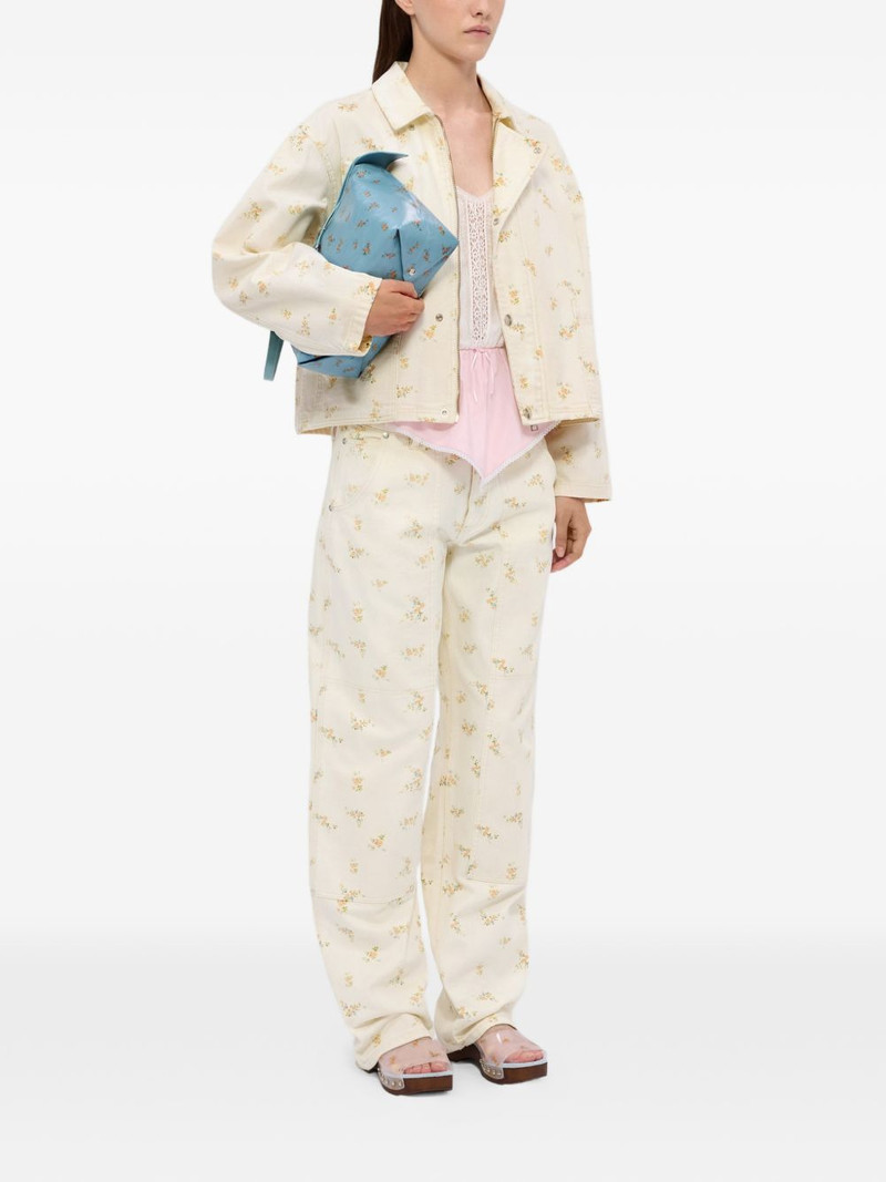 MSGM floral denim jacket outlook