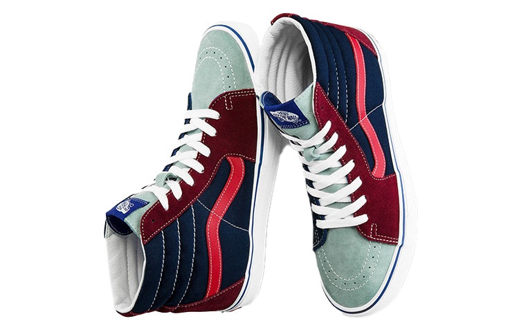 (WMNS) Vans SK8-HI (MIX & MATCH) MULTI 'Red Blue' VN0A4U3C2PJ - 4
