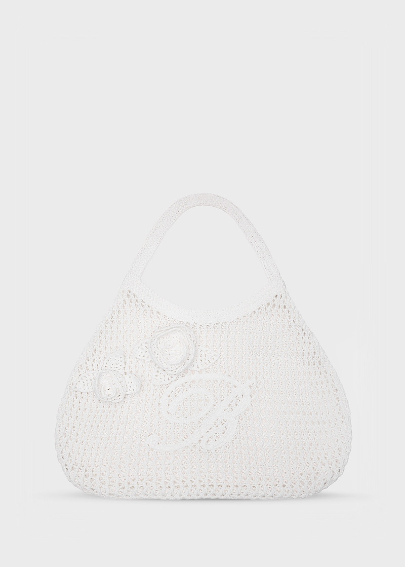CROCHET COTTON BAG WITH ROSES AND B MONOGRAM 1