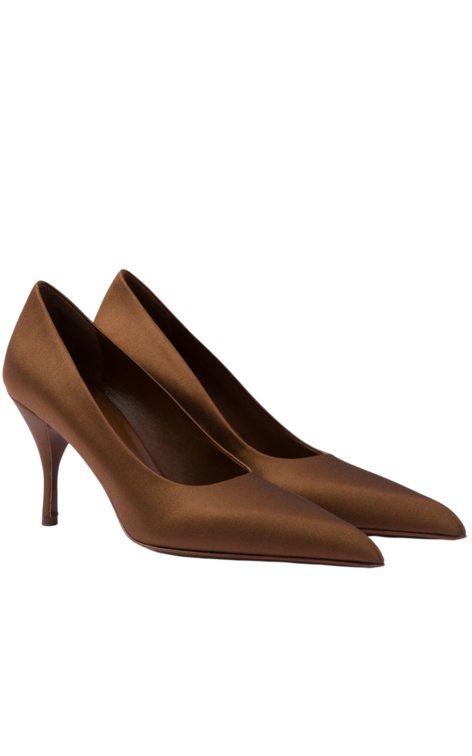 Pointy 55 Cutout Satin Pumps - 3