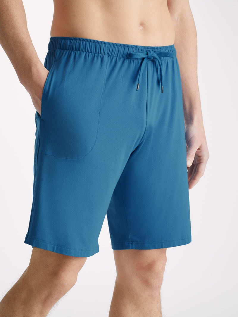 Derek Rose Men's Lounge Shorts Basel Micro Modal Stretch Ocean outlook