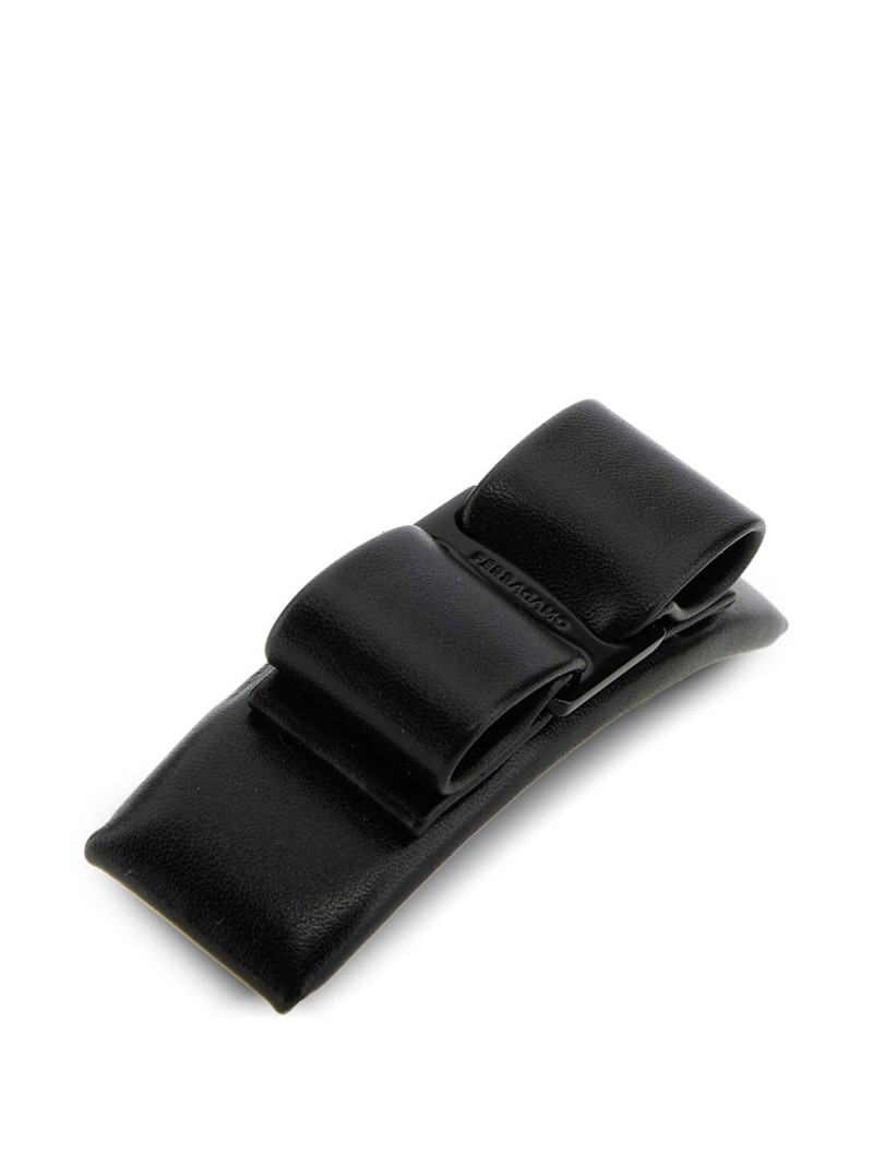 FERRAGAMO Vara Bow leather hair clip outlook