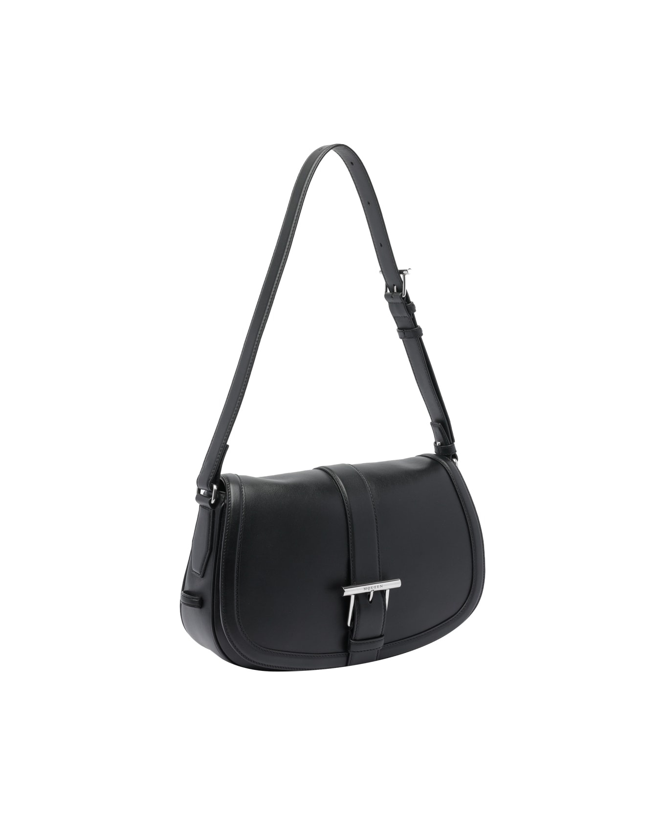 Large Mcqueen Satchel Bag With T Buckle - 2