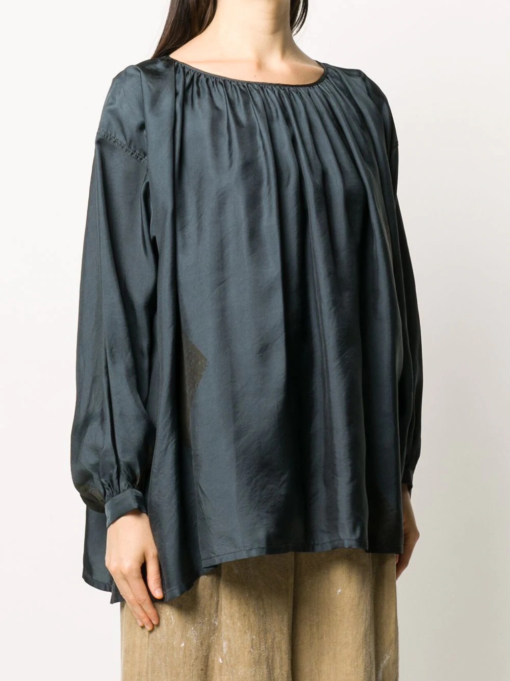 ruched front blouse - 3