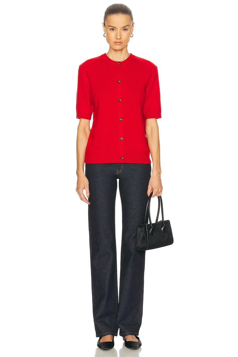 Loulou de Saison Jodi Saddle Short Sleeve Cardigan outlook