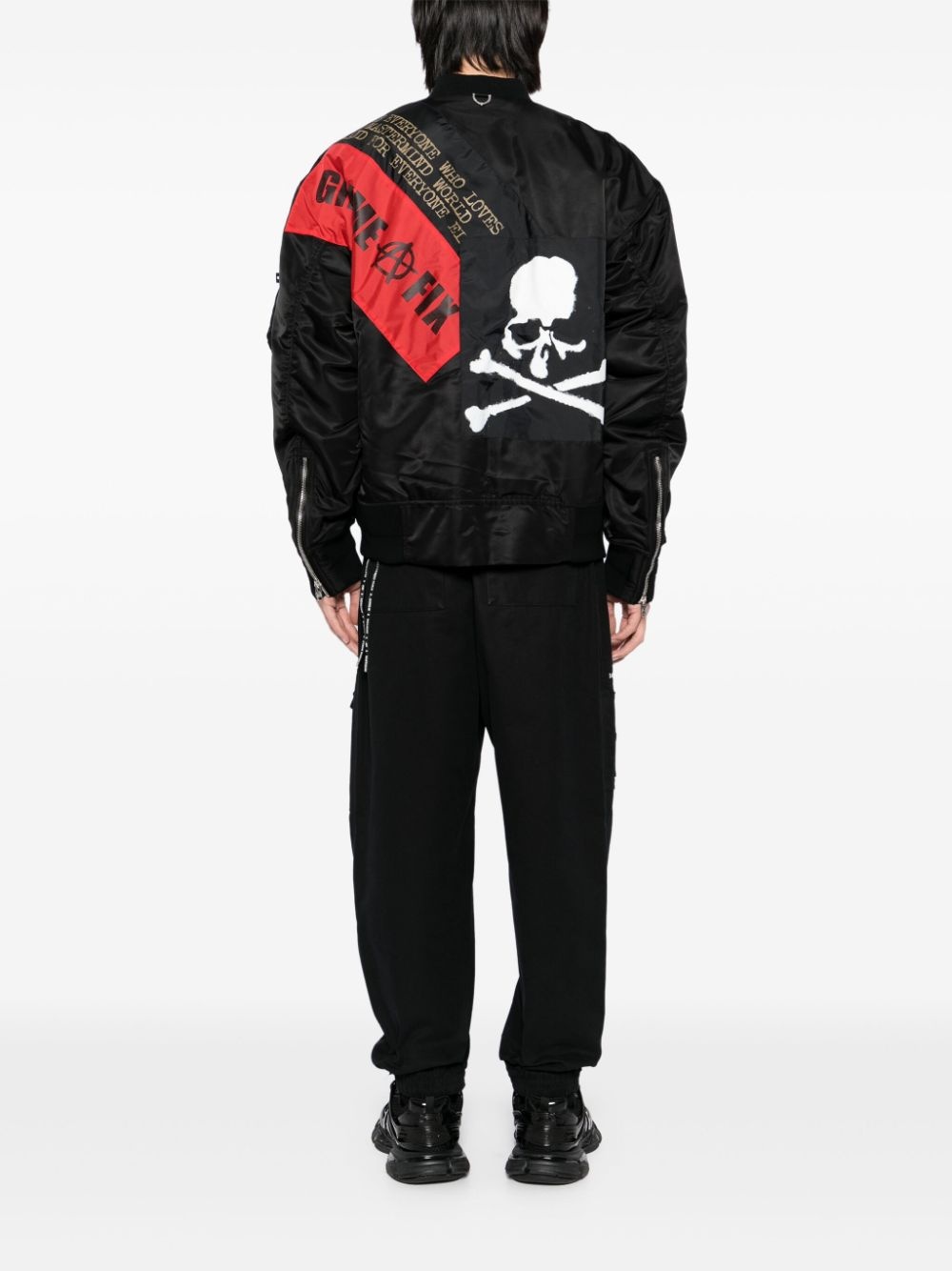logo-printed bomber jacket - 2