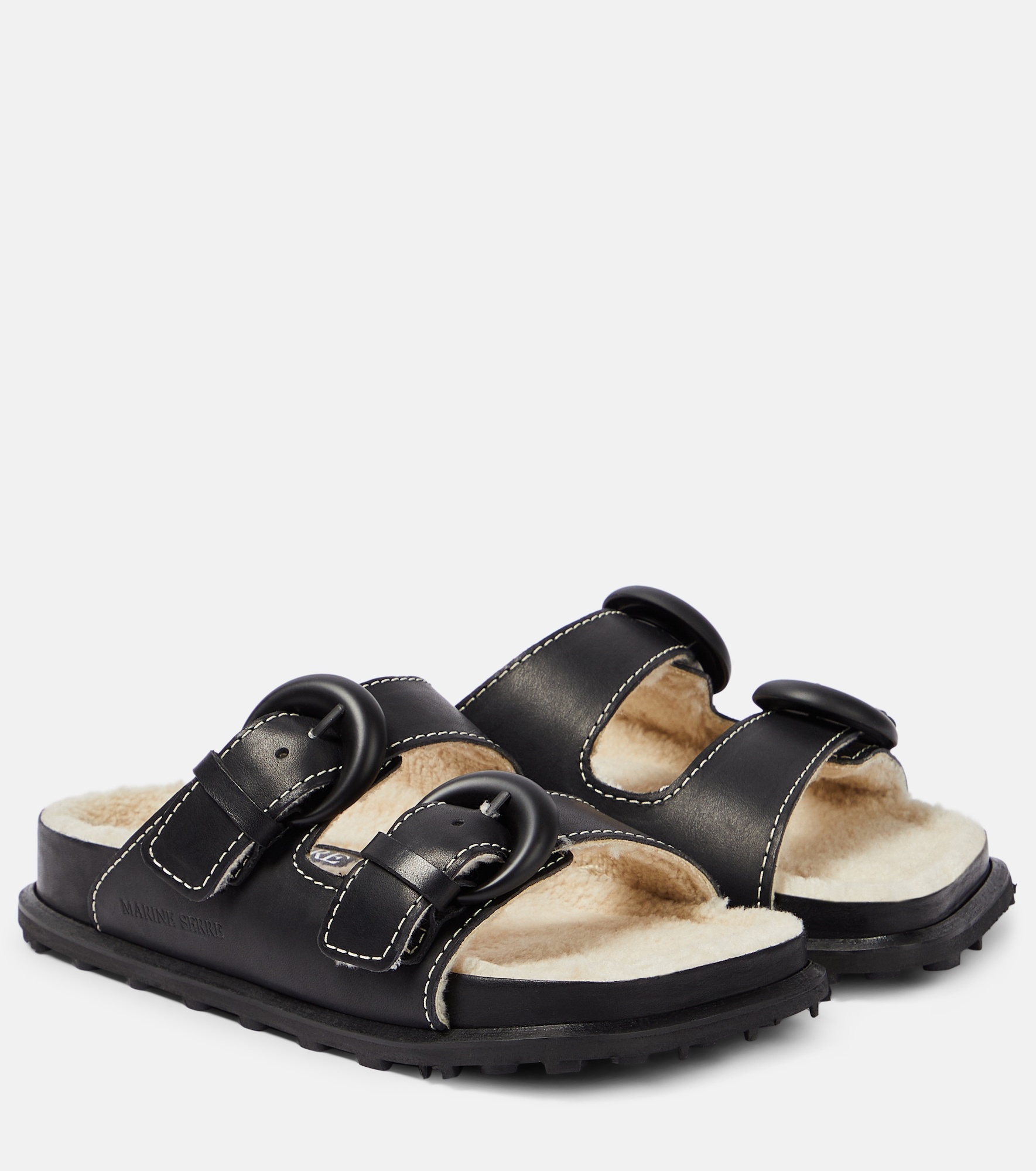 Leather slides - 1