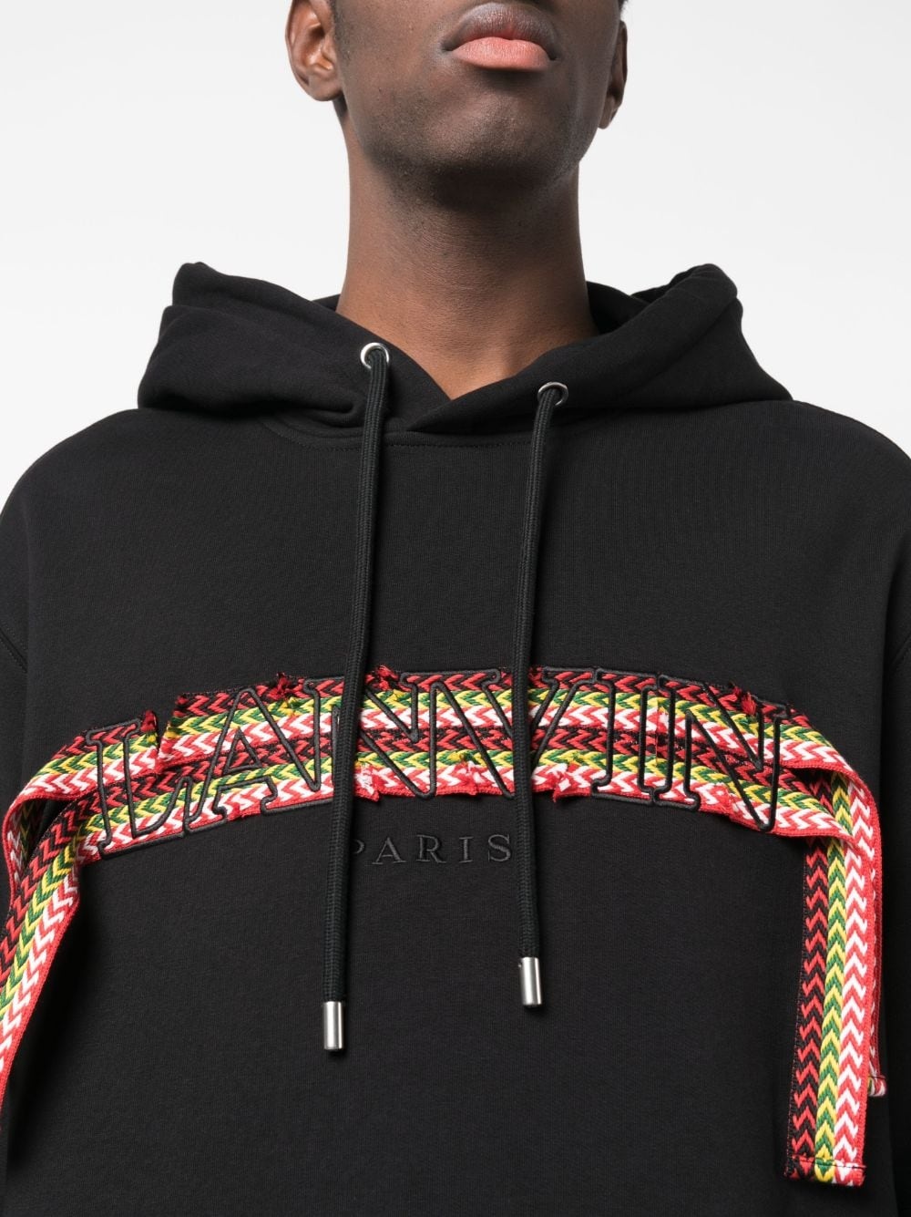 oversized logo-appliqué hoodie - 5