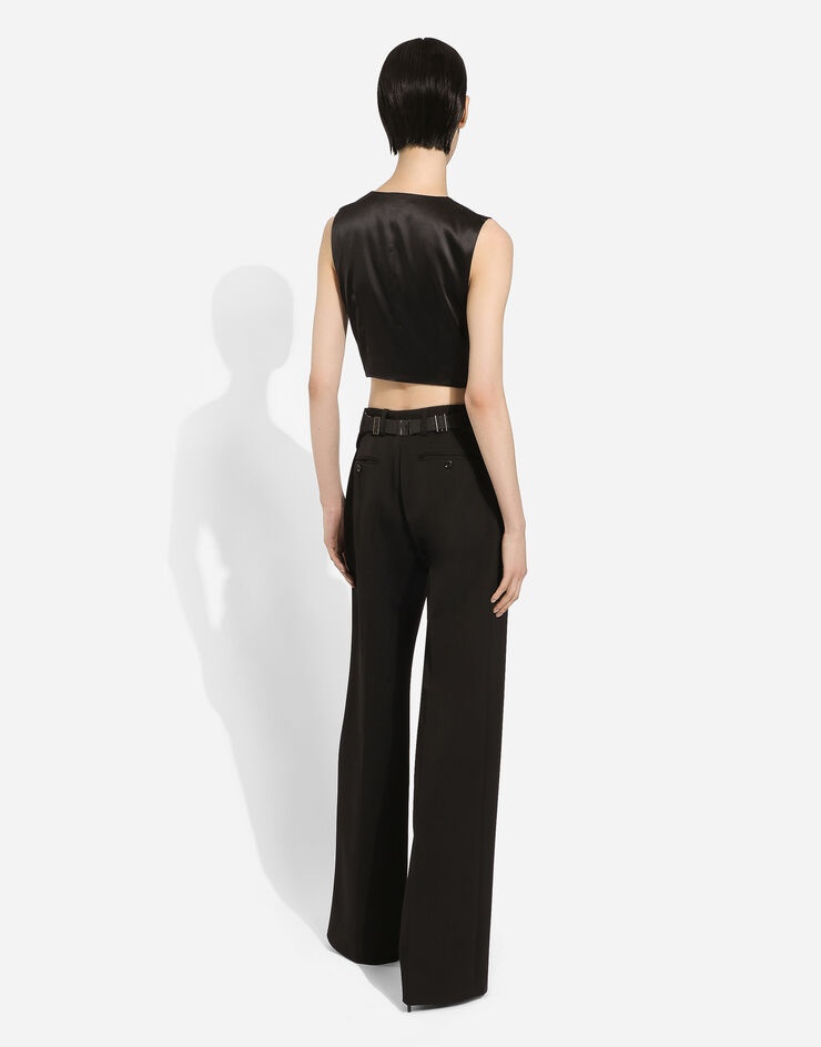 Cropped woolen gilet - 4