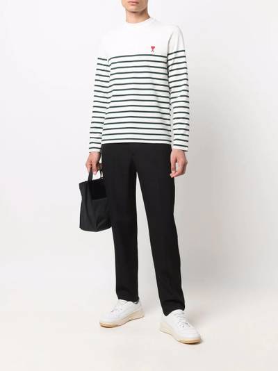 AMI Paris Ami de Coeur striped T-shirt outlook