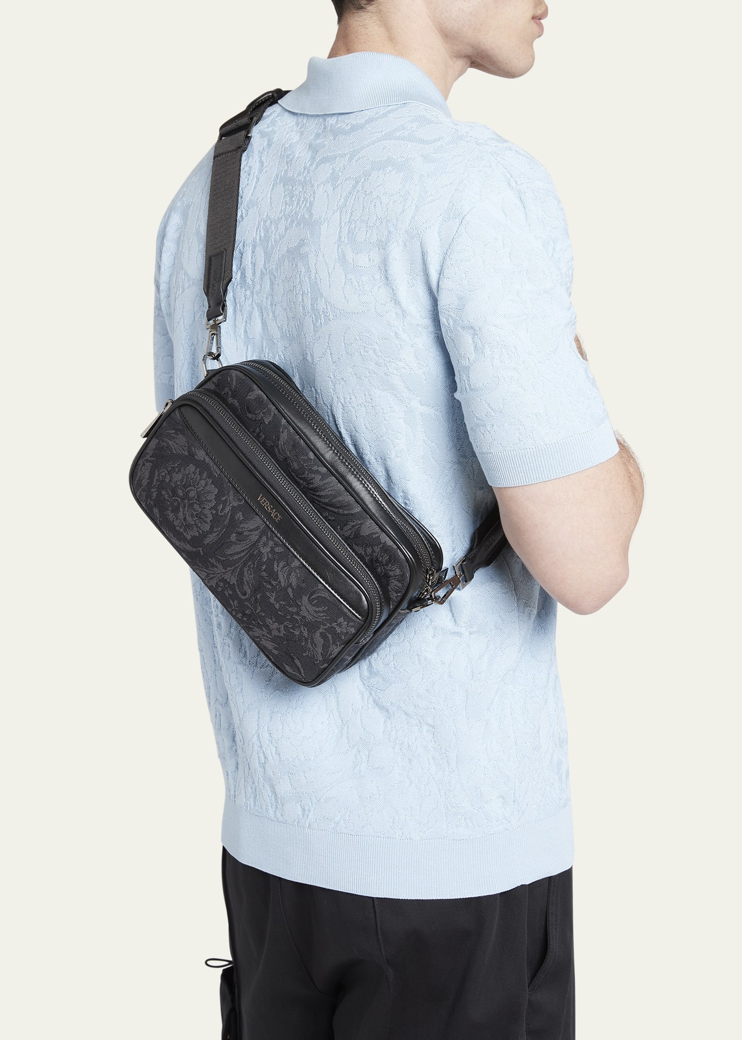 VERSACE Men's Barocco Athena Crossbody Bag | bergdorfgoodman