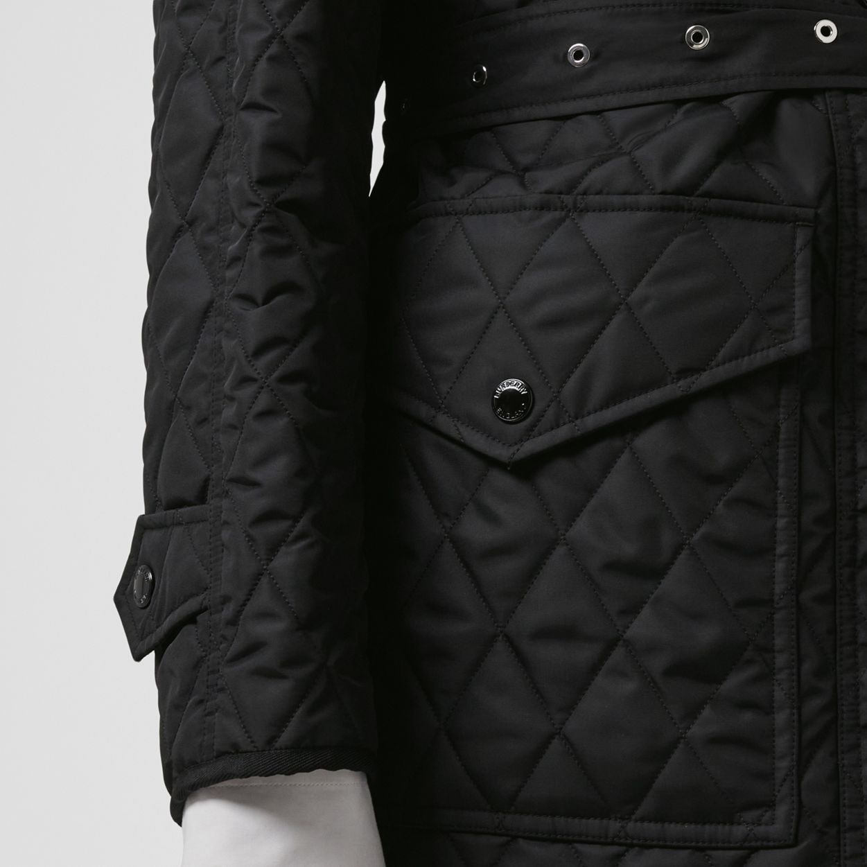 Diamond Quilted Nylon Canvas Field Jacket - 5