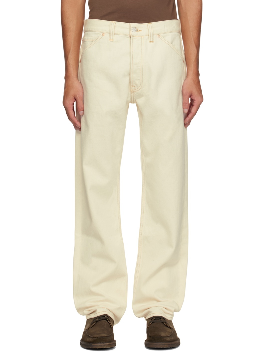 Off-White 12.7 oz Selvedge Tonal Stitch Jeans - 1
