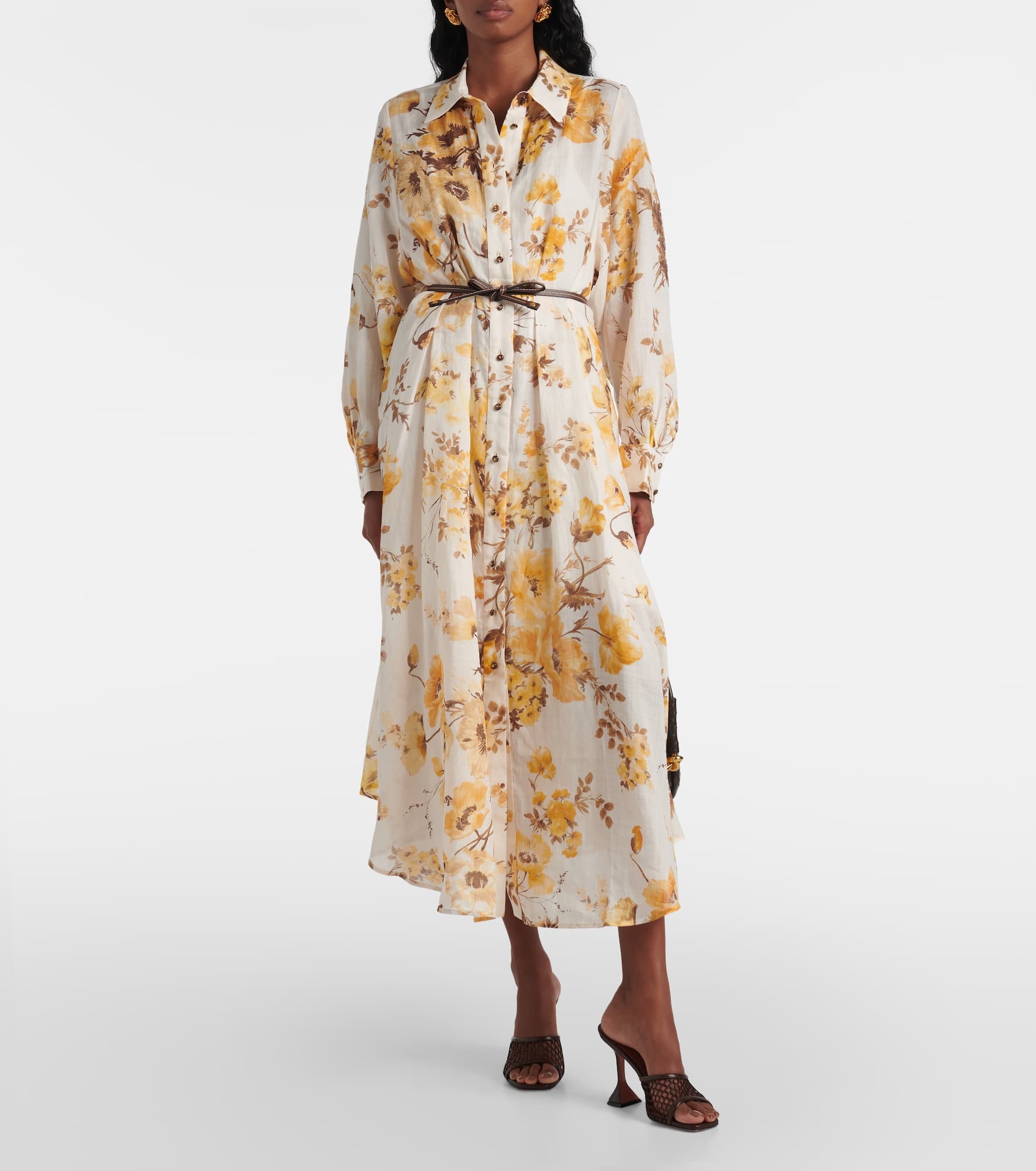 【Zimmermann】OTTIE TUCK SHIRT DRESS シャツ ミディドレス Zimmermann OTTIE TUCK SHIRT DRESS | REVERSIBLE