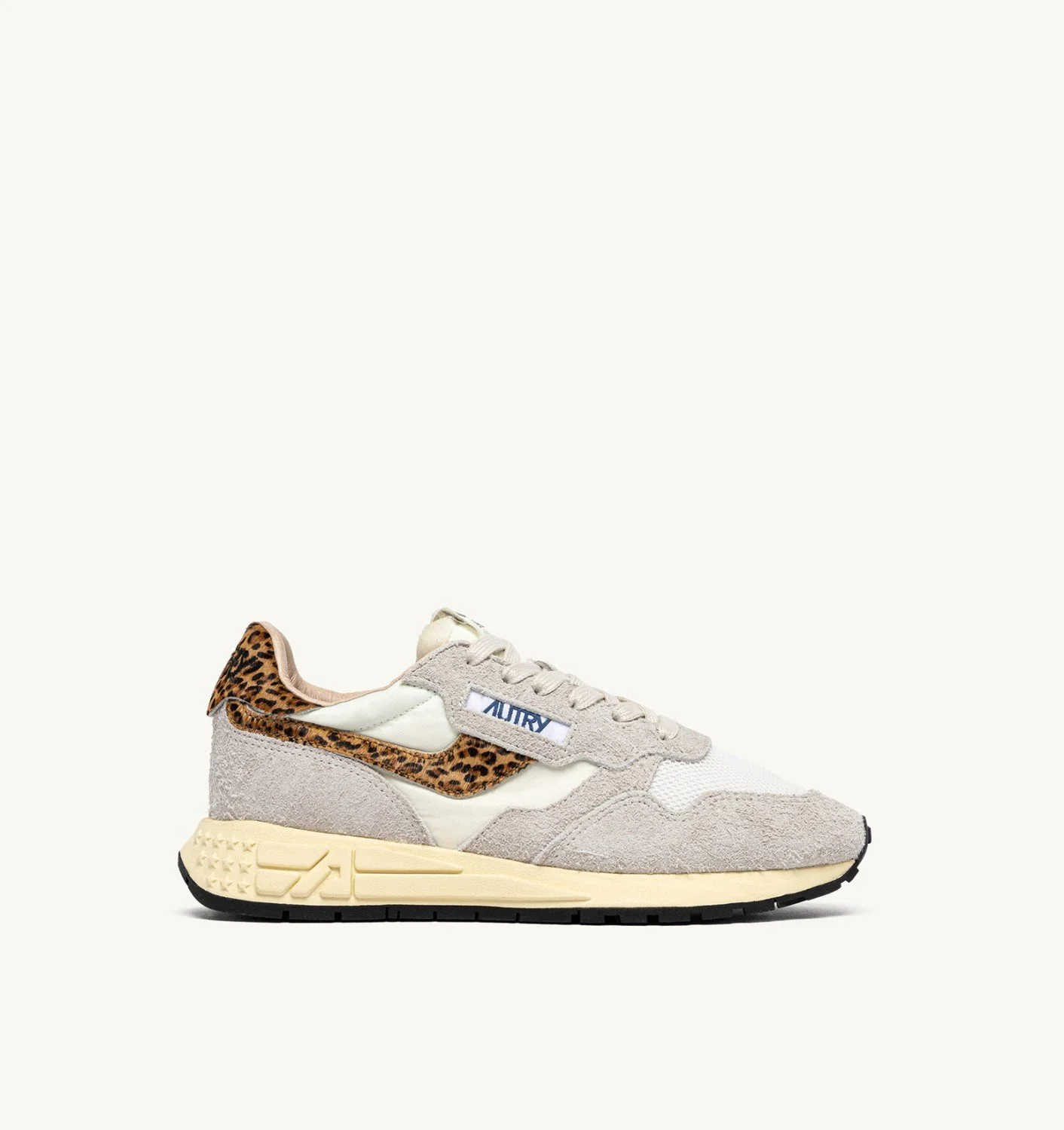 REELWIND LOW SNEAKERS IN NYLON AND SUEDE COLOR WHITE AND LEOPARD - 1