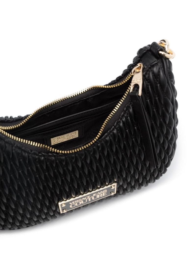 logo-plaque quilted shoulder bag 6