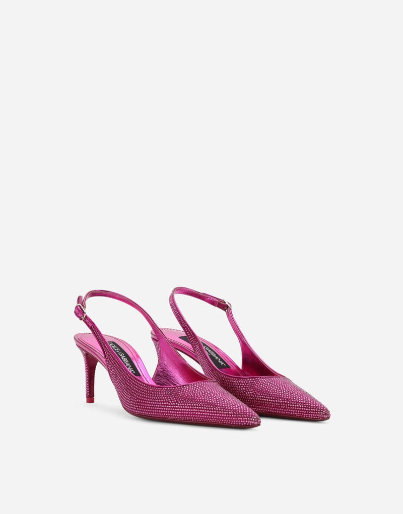 Dolce & Gabbana Satin slingbacks with fusible rhinestones outlook