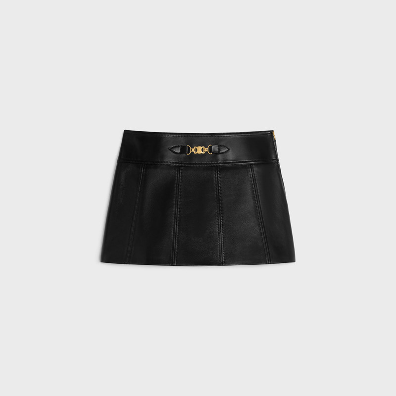 gourmette mini skirt in soft lambskin 1