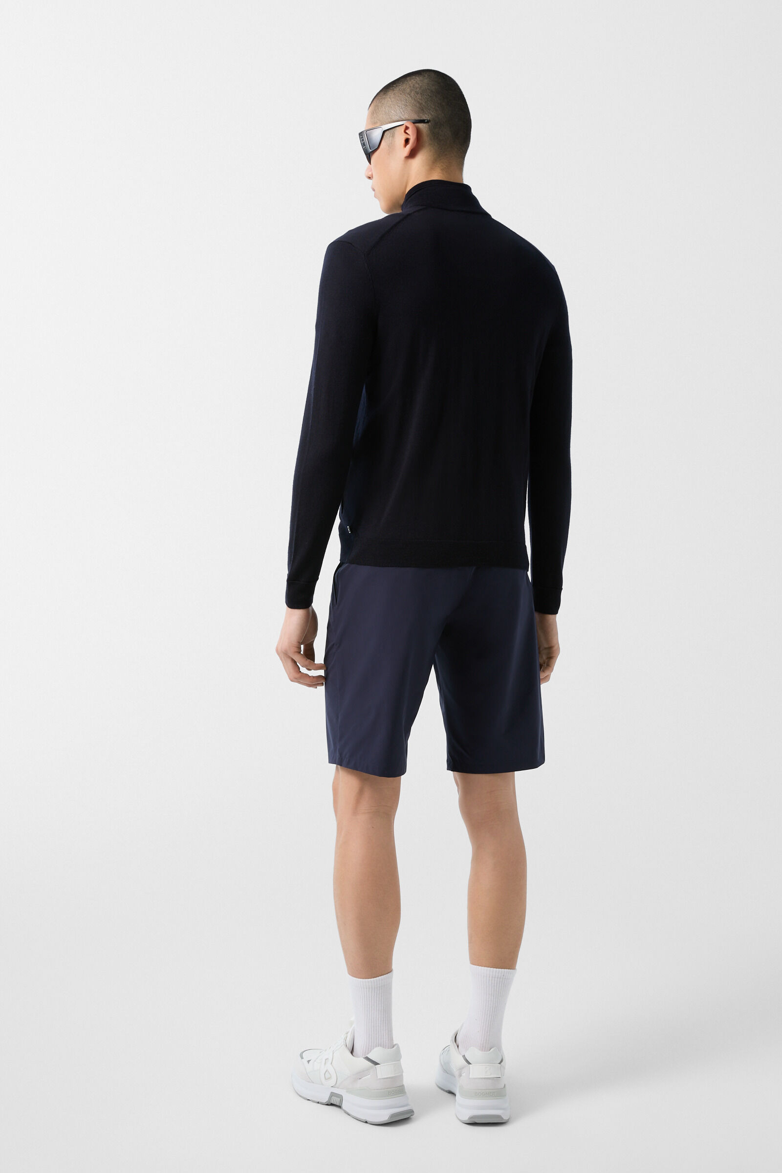 Oscar Merino knit jacket in Navy blue - 3