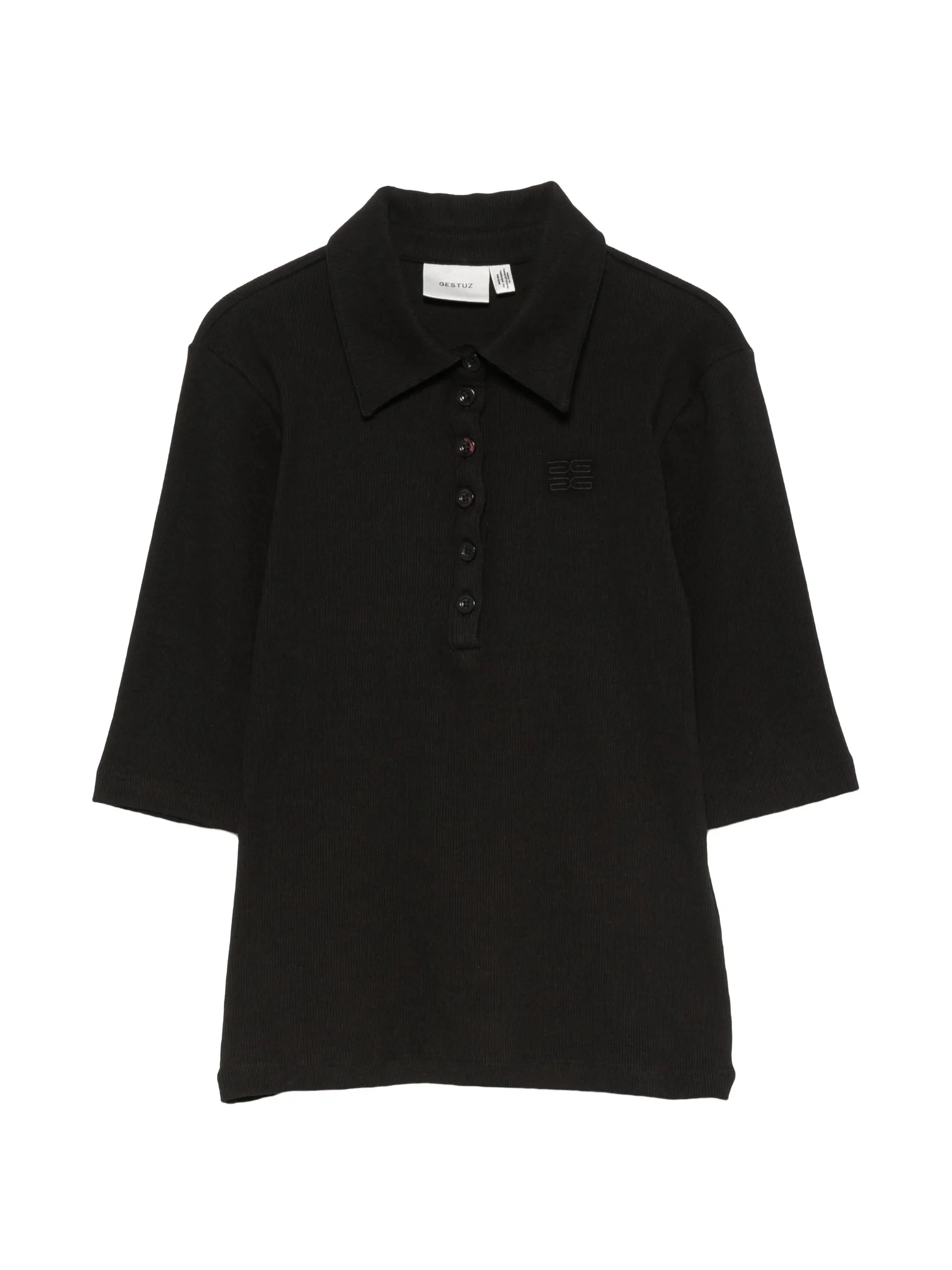 Gestuz Drew Ribbed-knit Polo Shirt - 1