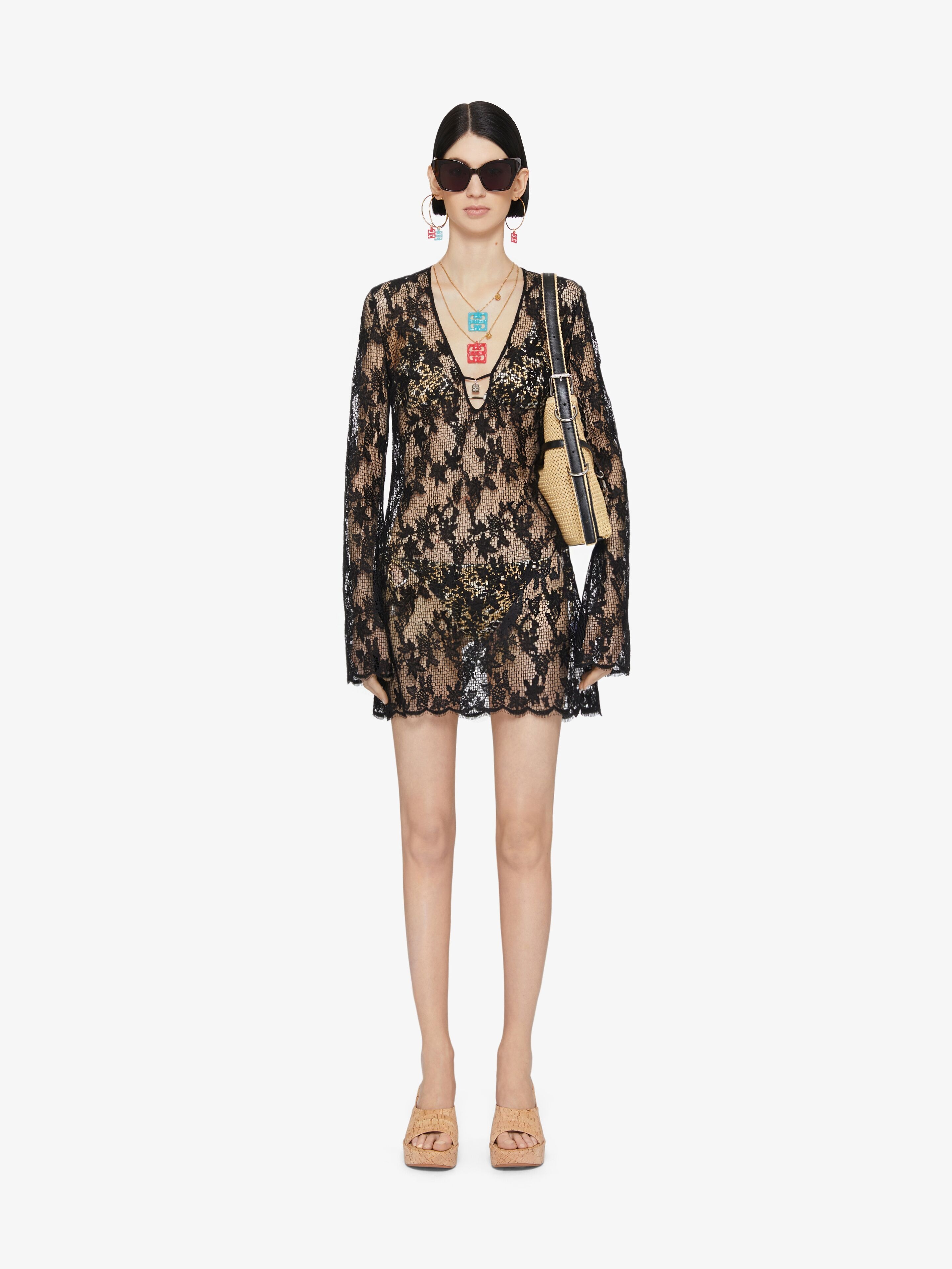 DRESS IN LACE WITH 4G DETAIL - 2