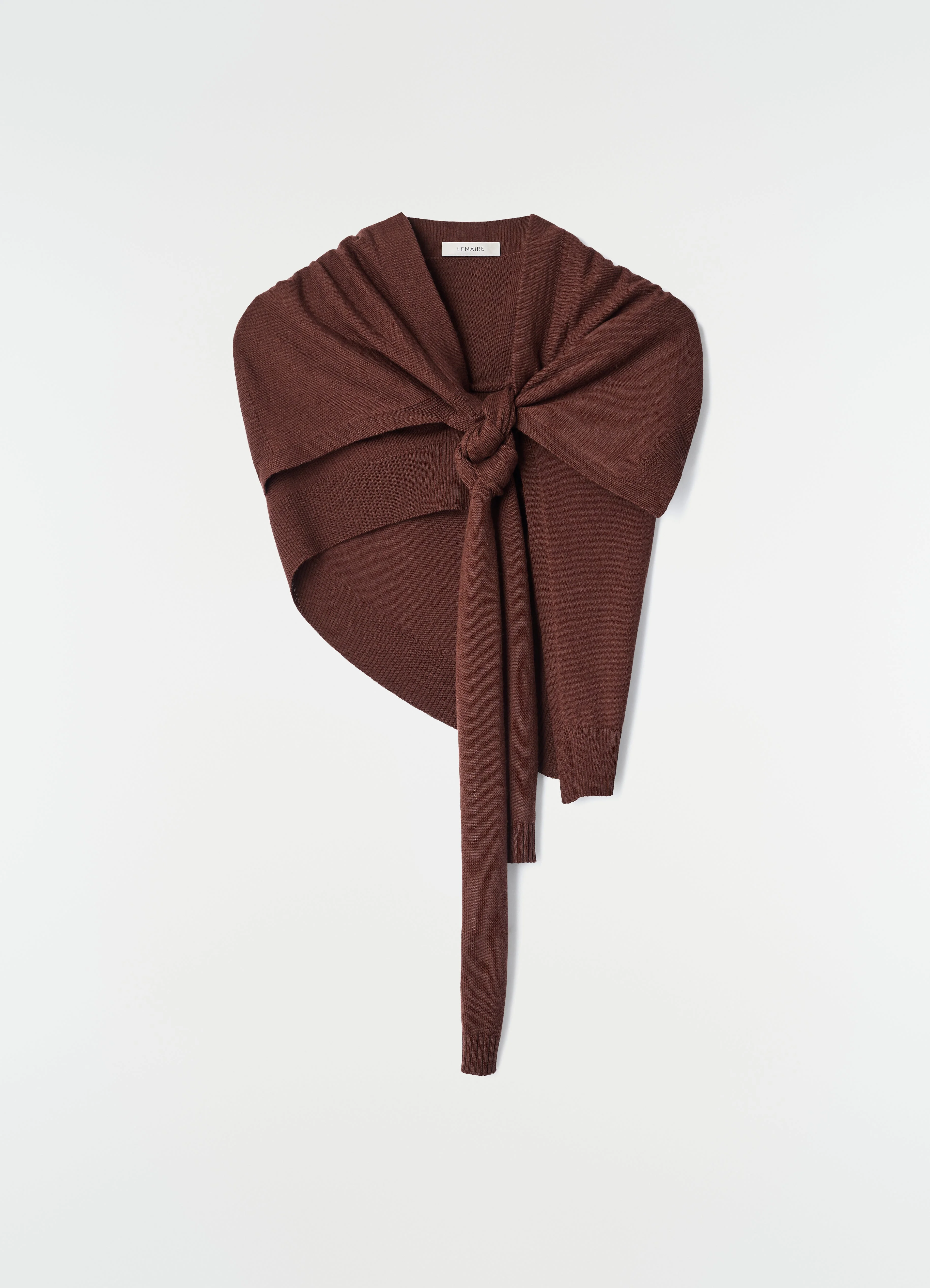 TROMPE L'OEIL SCARF IN MERINO BLEND - 1