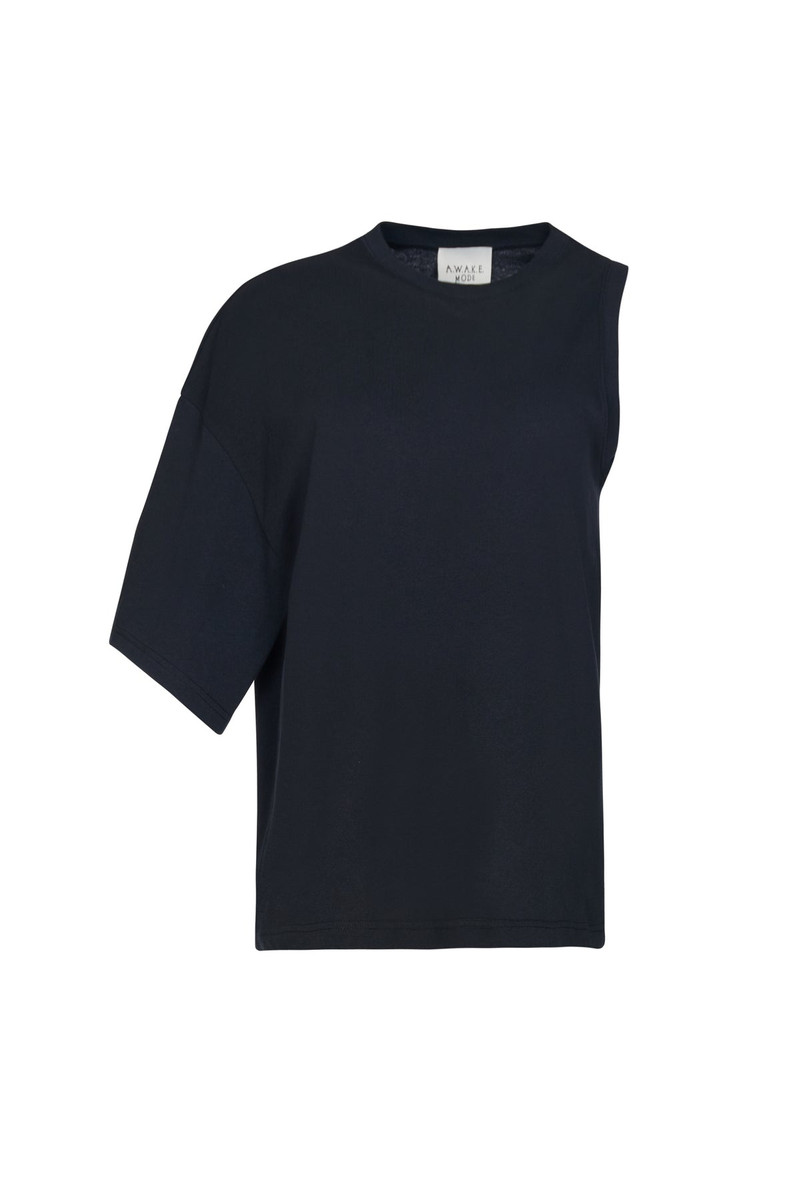 ORGANIC COTTON ONE-SLEEVE T-SHIRT BLACK 20